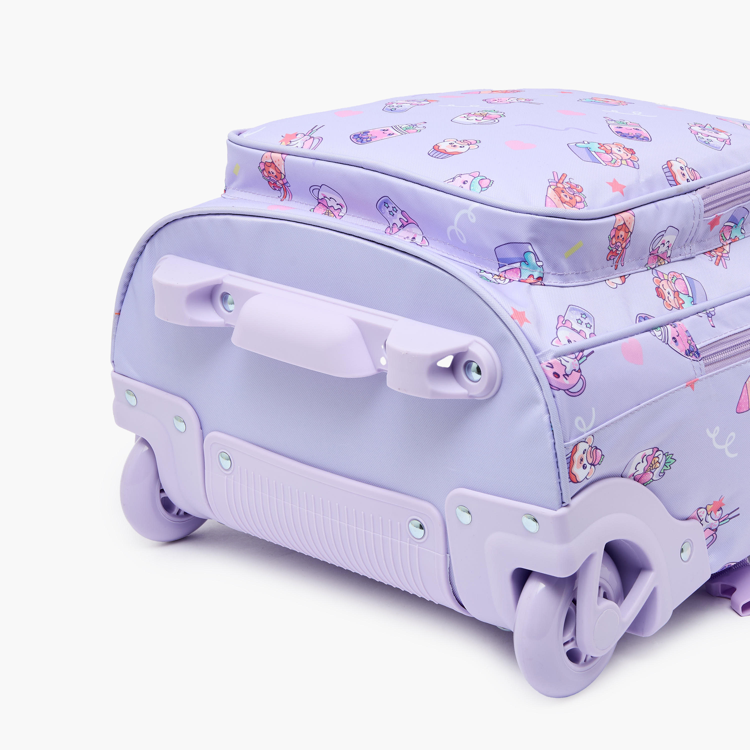 New Expressions Printed 3-Piece Trolley Backpack Set for Girls 8-13 Years with Lunch Bag - 18 inches-school-bagsandbackpacks-trolleybags-image-16