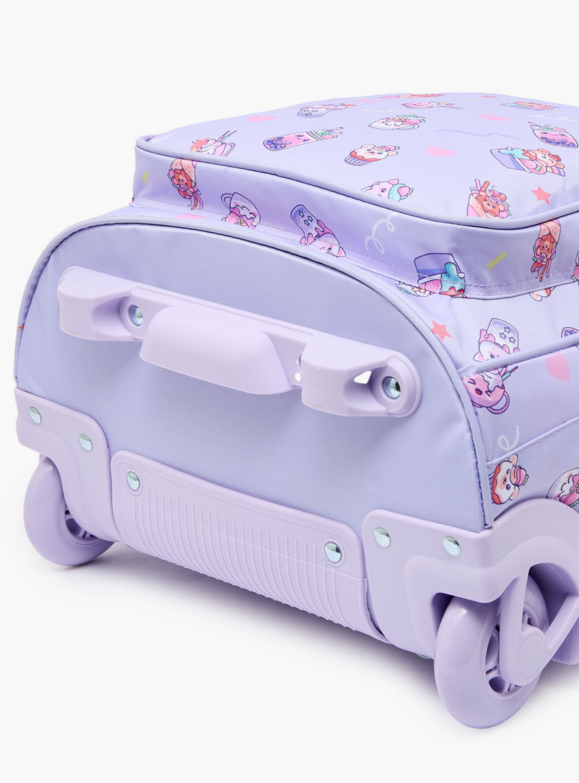 New Expressions Printed 3-Piece Trolley Backpack Set for Girls 8-13 Years with Lunch Bag - 18 inches-school-bagsandbackpacks-trolleybags-image-16