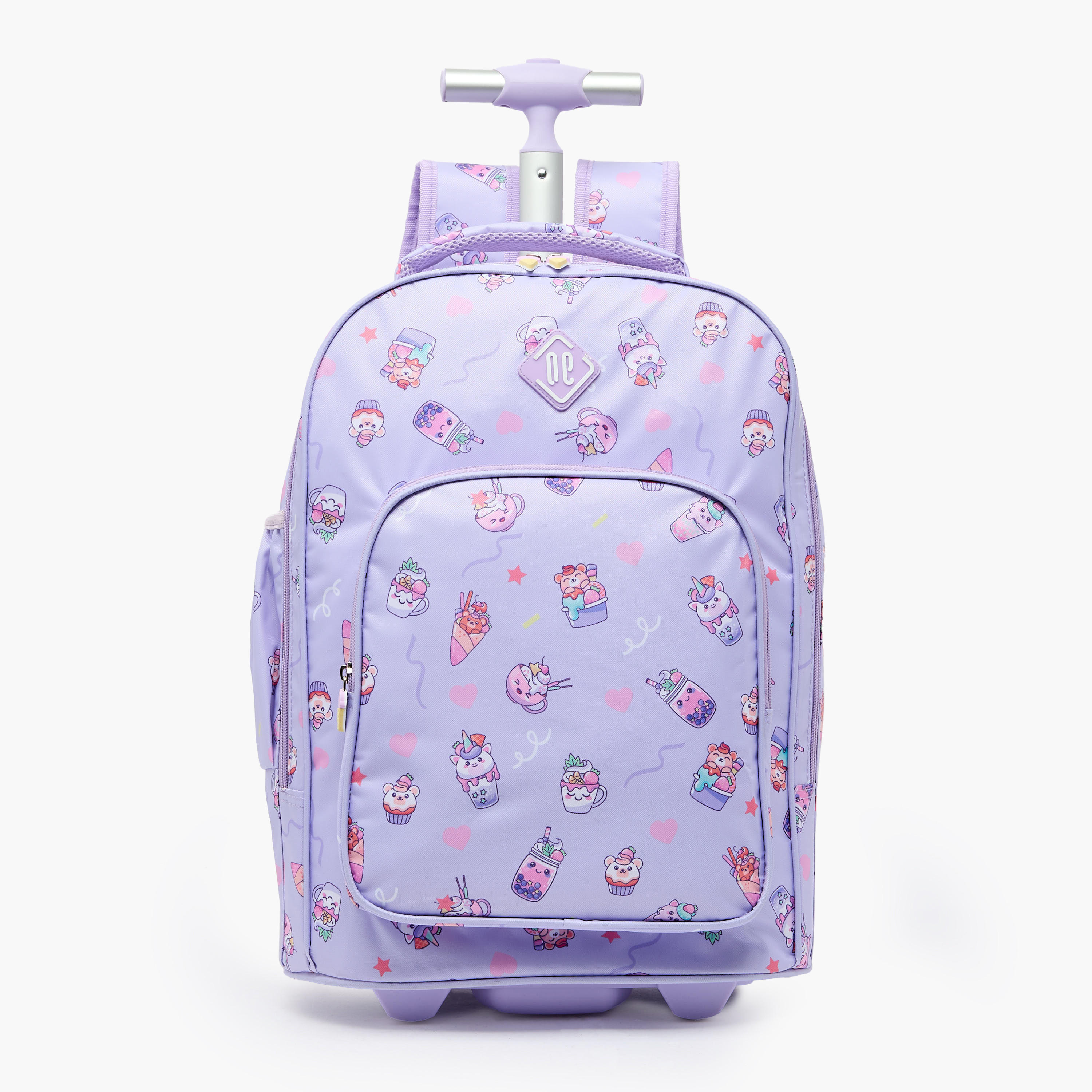 New Expressions Printed 3-Piece Trolley Backpack Set for Girls 8-13 Years with Lunch Bag - 18 inches-school-bagsandbackpacks-trolleybags-image-5
