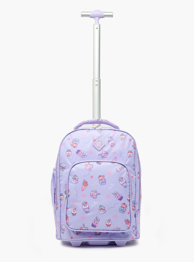 New Expressions Printed 3-Piece Trolley Backpack Set for Girls 8-13 Years with Lunch Bag - 18 inches-school-bagsandbackpacks-trolleybags-image-6