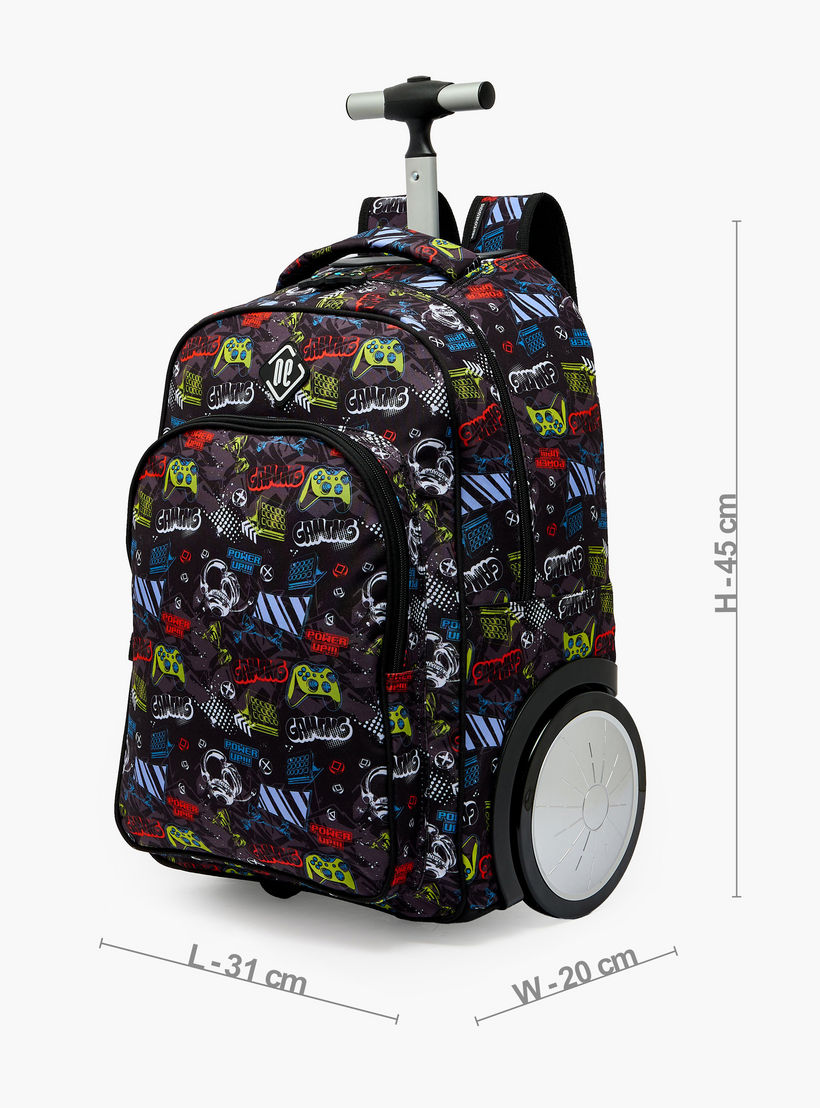 New Expressions Printed 3-Piece Trolley Backpack Set for Boys 8-13 Years with Lunch Bag - 18 inches-school-bagsandbackpacks-trolleybags-image-10