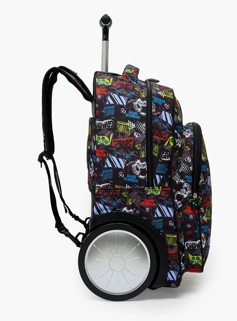 New Expressions Printed 3-Piece Trolley Backpack Set for Boys 8-13 Years with Lunch Bag - 18 inches-school-bagsandbackpacks-trolleybags-image-11