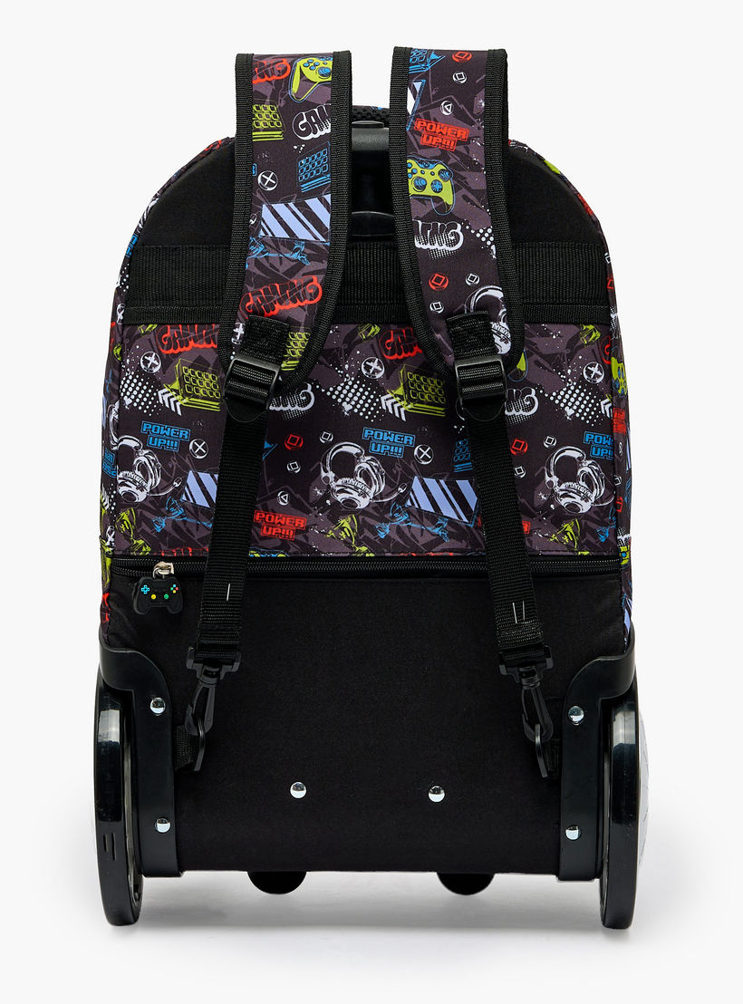 New Expressions Printed 3-Piece Trolley Backpack Set for Boys 8-13 Years with Lunch Bag - 18 inches-school-bagsandbackpacks-trolleybags-image-12