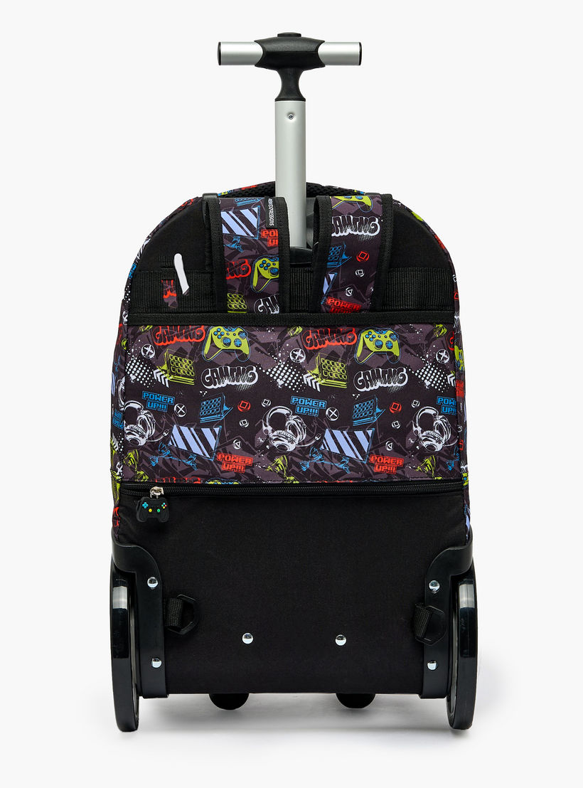 New Expressions Printed 3-Piece Trolley Backpack Set for Boys 8-13 Years with Lunch Bag - 18 inches-school-bagsandbackpacks-trolleybags-image-13