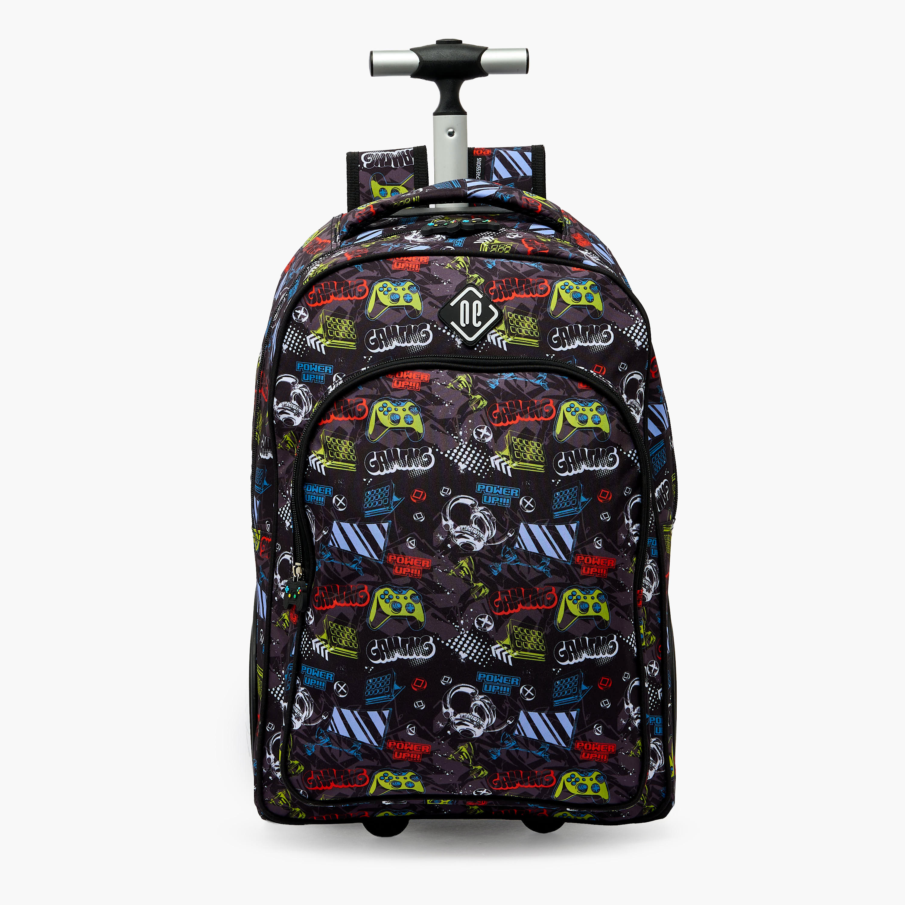 New Expressions Printed 3-Piece Trolley Backpack Set for Boys 8-13 Years with Lunch Bag - 18 inches-school-bagsandbackpacks-trolleybags-image-4