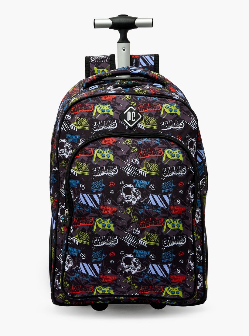 New Expressions Printed 3-Piece Trolley Backpack Set for Boys 8-13 Years with Lunch Bag - 18 inches-school-bagsandbackpacks-trolleybags-image-4
