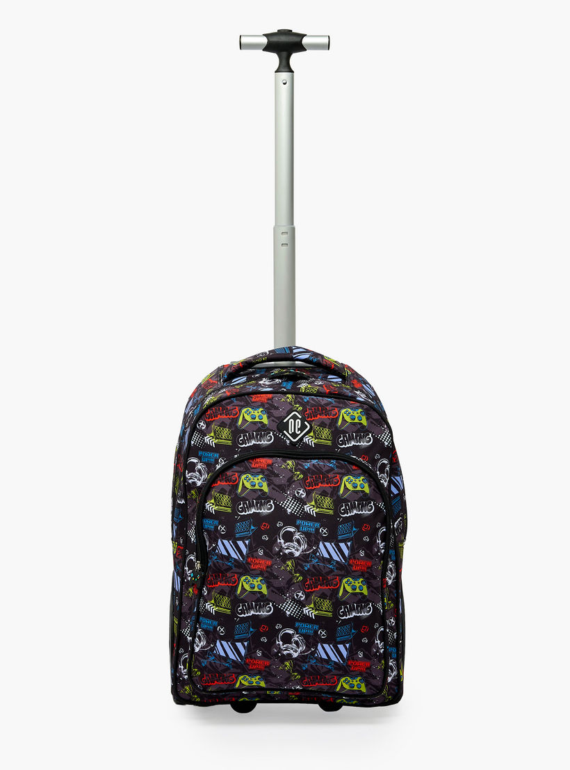 New Expressions Printed 3-Piece Trolley Backpack Set for Boys 8-13 Years with Lunch Bag - 18 inches-school-bagsandbackpacks-trolleybags-image-5