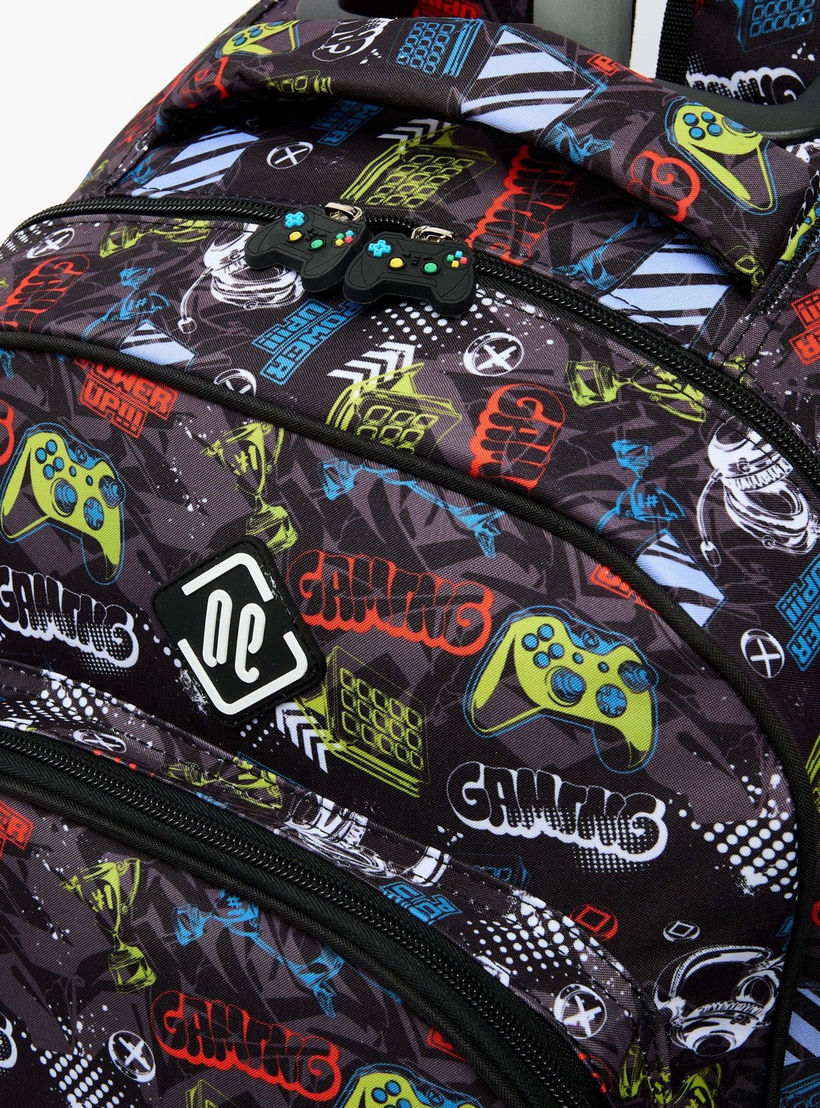 New Expressions Printed 3-Piece Trolley Backpack Set for Boys 8-13 Years with Lunch Bag - 18 inches-school-bagsandbackpacks-trolleybags-image-6