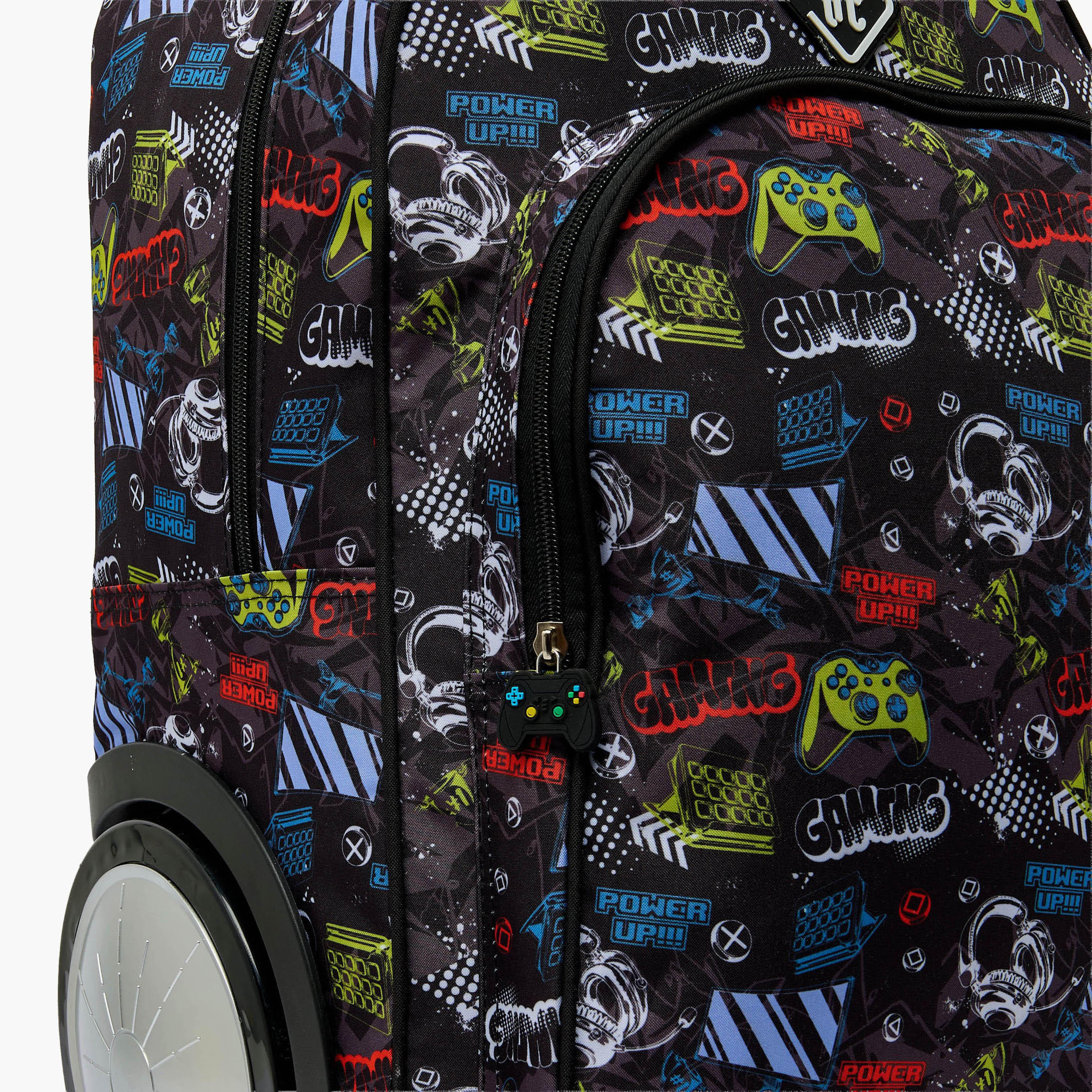 New Expressions Printed 3-Piece Trolley Backpack Set for Boys 8-13 Years with Lunch Bag - 18 inches-school-bagsandbackpacks-trolleybags-image-9