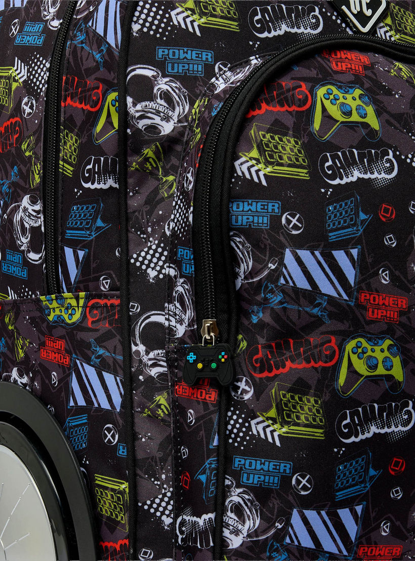 New Expressions Printed 3-Piece Trolley Backpack Set for Boys 8-13 Years with Lunch Bag - 18 inches-school-bagsandbackpacks-trolleybags-image-9