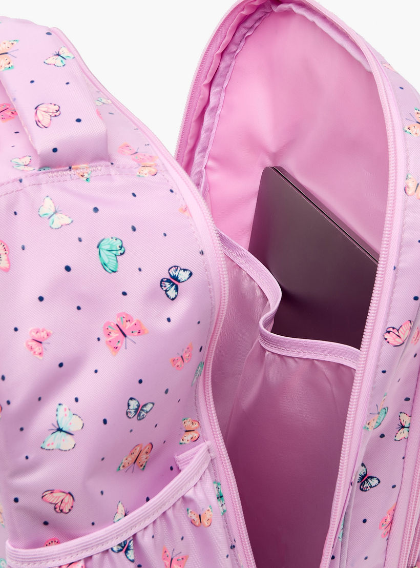 New Expressions Printed 3-Piece Trolley Backpack Set for Girls 8-13 Years with Lunch Bag - 18 inches-school-bagsandbackpacks-trolleybags-image-10
