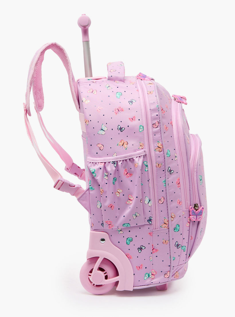 New Expressions Printed 3-Piece Trolley Backpack Set for Girls 8-13 Years with Lunch Bag - 18 inches-school-bagsandbackpacks-trolleybags-image-12