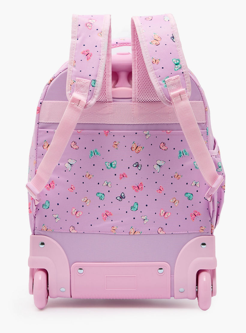 New Expressions Printed 3-Piece Trolley Backpack Set for Girls 8-13 Years with Lunch Bag - 18 inches-school-bagsandbackpacks-trolleybags-image-14