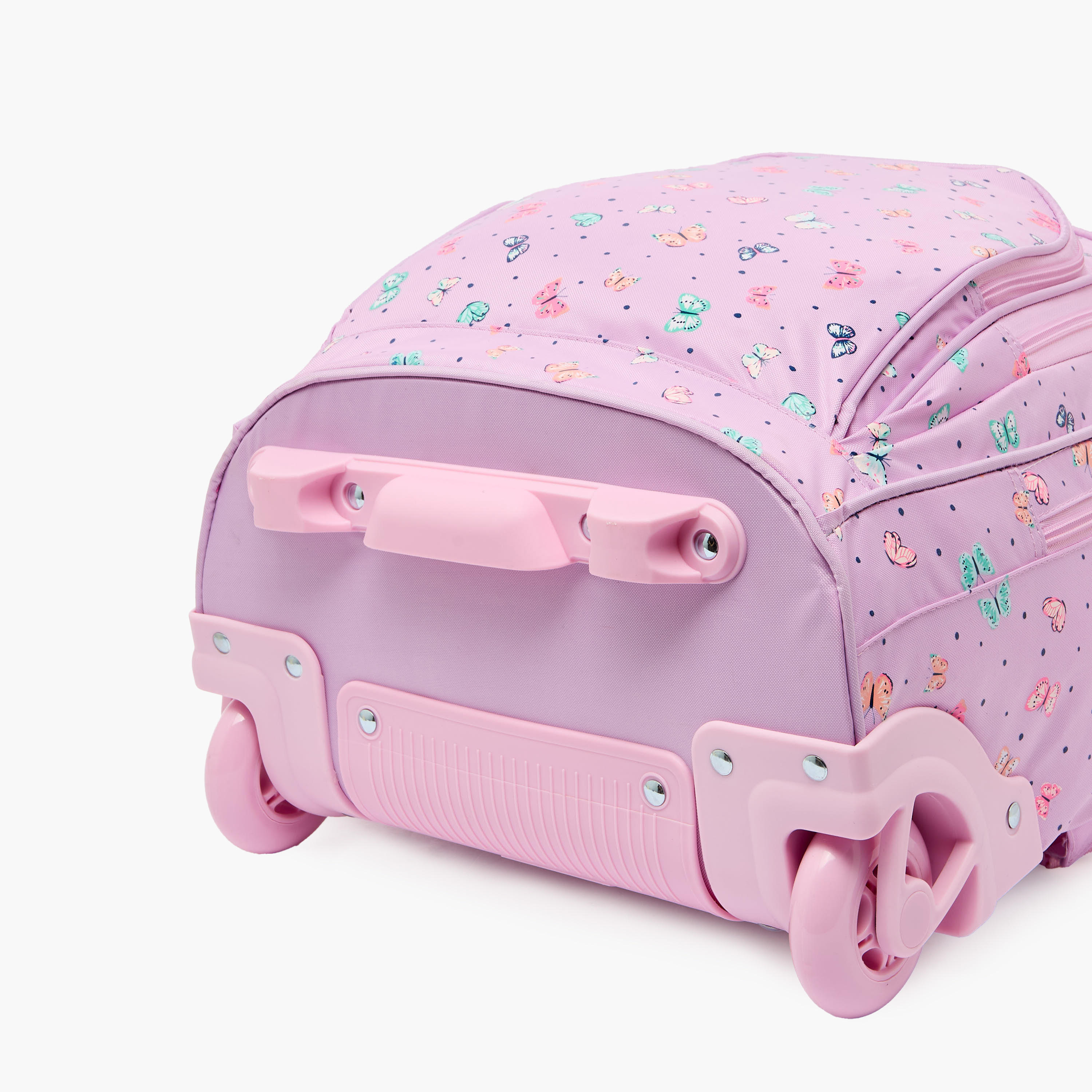 New Expressions Printed 3-Piece Trolley Backpack Set for Girls 8-13 Years with Lunch Bag - 18 inches-school-bagsandbackpacks-trolleybags-image-16