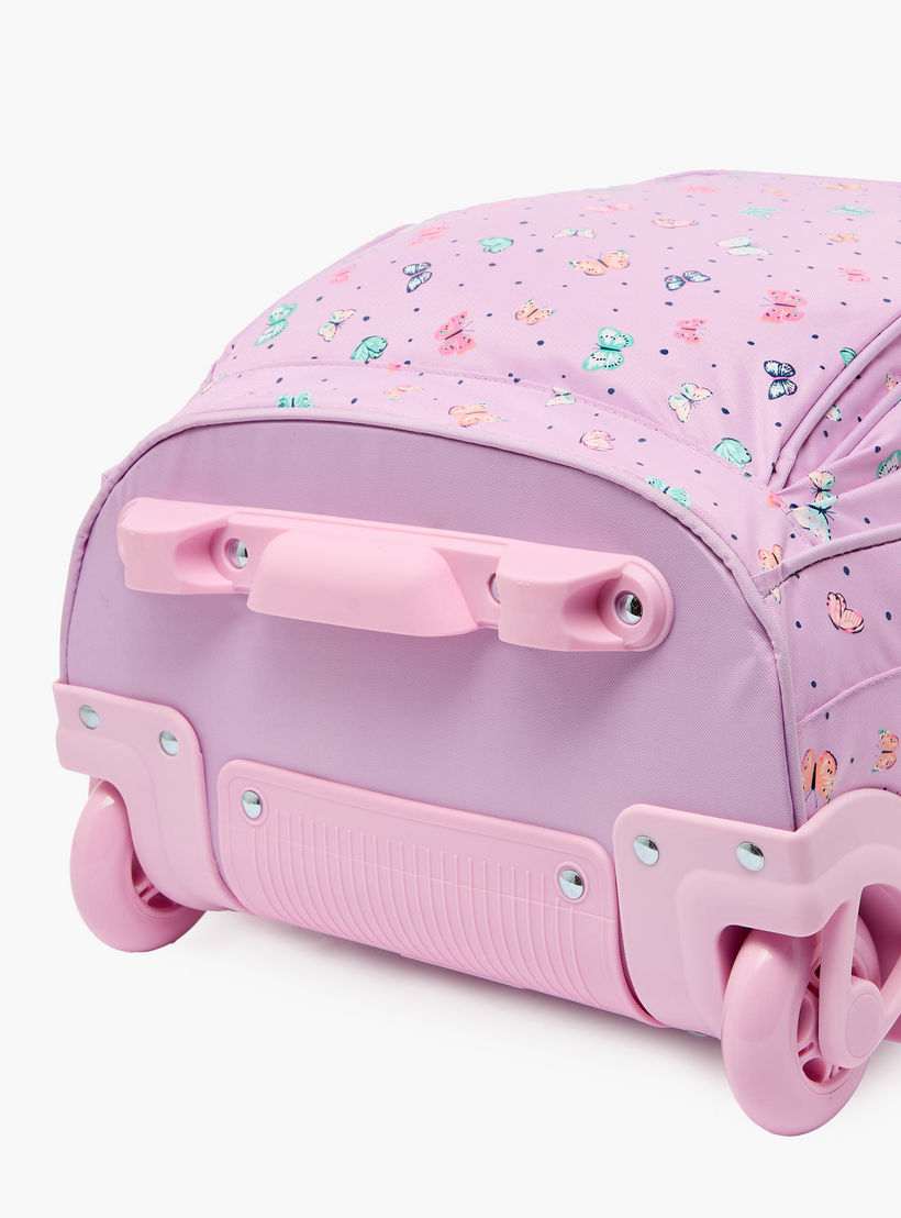 New Expressions Printed 3-Piece Trolley Backpack Set for Girls 8-13 Years with Lunch Bag - 18 inches-school-bagsandbackpacks-trolleybags-image-16