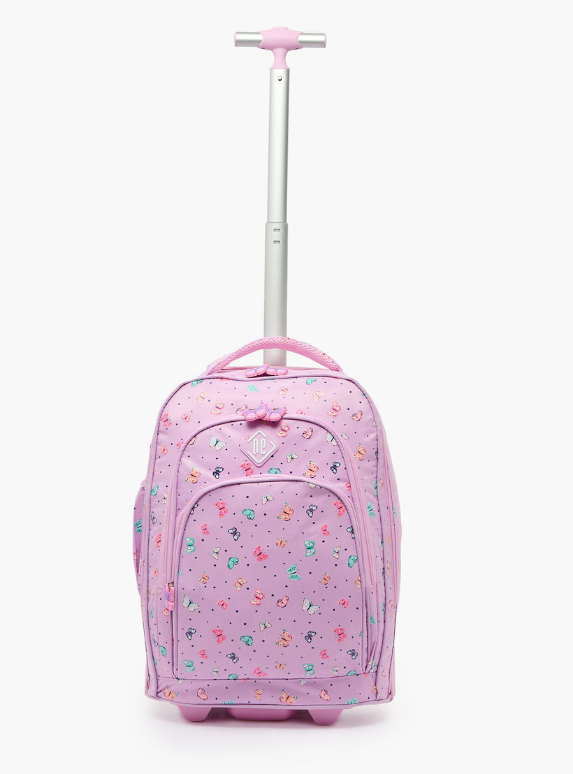 New Expressions Printed 3-Piece Trolley Backpack Set for Girls 8-13 Years with Lunch Bag - 18 inches-school-bagsandbackpacks-trolleybags-image-6
