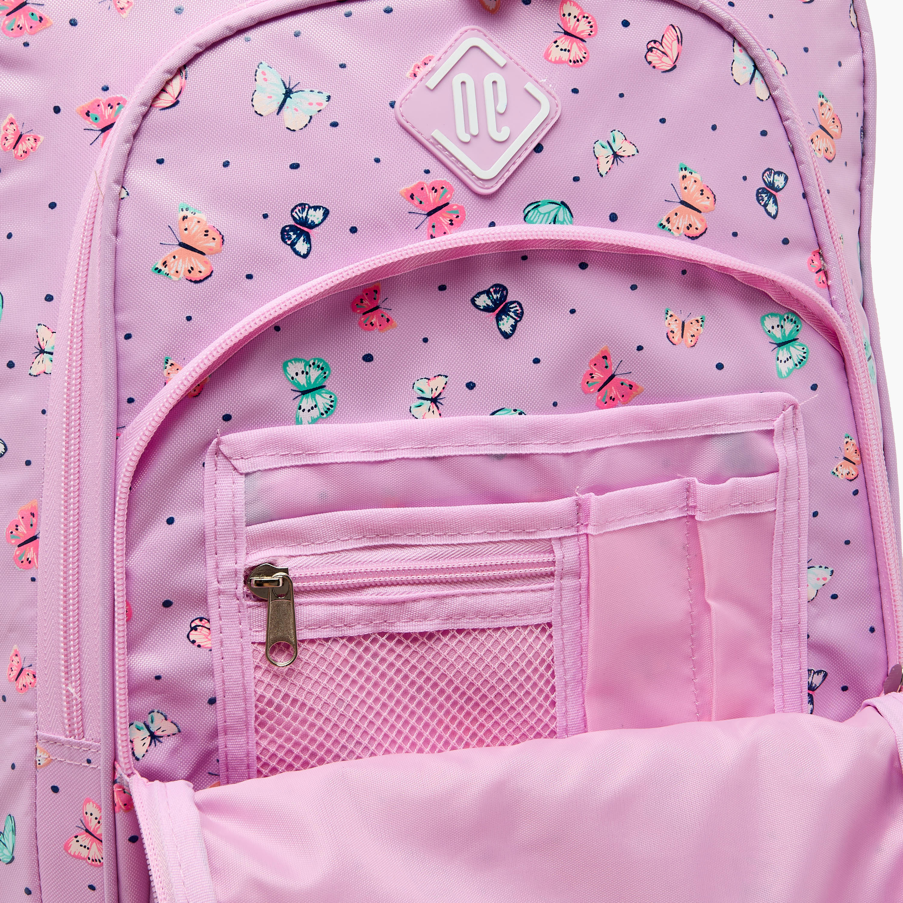 New Expressions Printed 3-Piece Trolley Backpack Set for Girls 8-13 Years with Lunch Bag - 18 inches-school-bagsandbackpacks-trolleybags-image-8