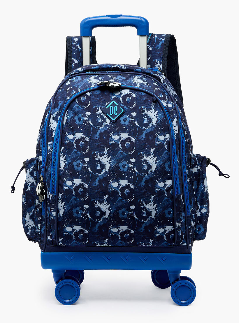New Expressions Printed 3-Piece Trolley Backpack Set for Boys 8-13 Years with Lunch Bag - 18 inches-school-bagsandbackpacks-sets-image-3