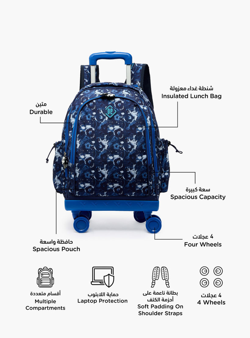 New Expressions Printed 3-Piece Trolley Backpack Set for Boys 8-13 Years with Lunch Bag - 18 inches-school-bagsandbackpacks-sets-image-4