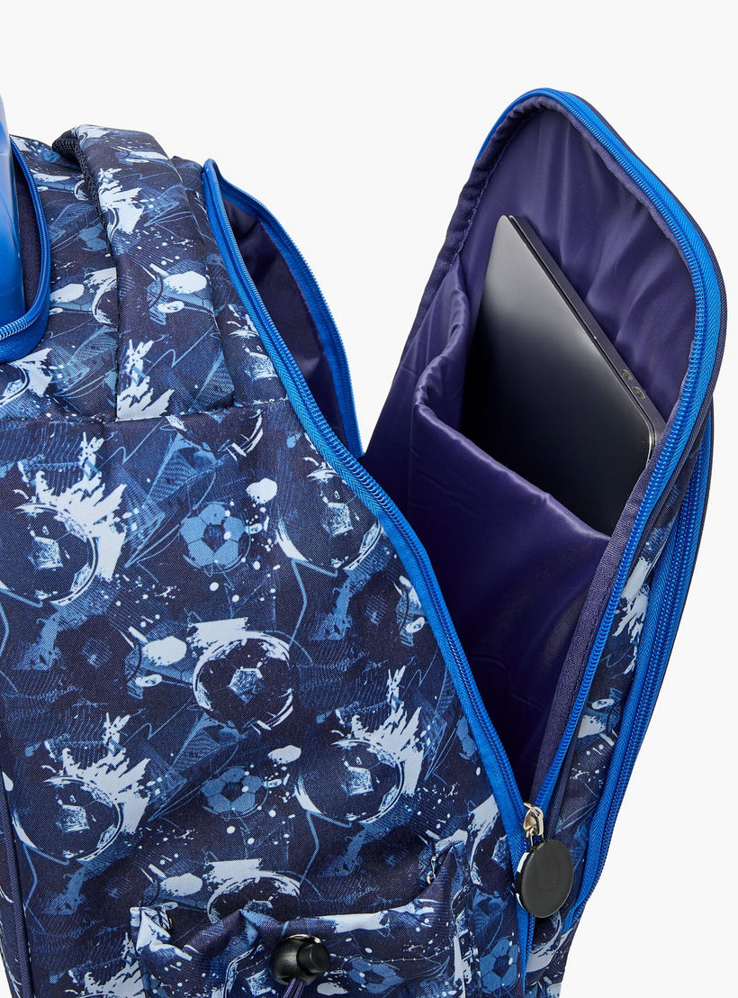 New Expressions Printed 3-Piece Trolley Backpack Set for Boys 8-13 Years with Lunch Bag - 18 inches-school-bagsandbackpacks-sets-image-9