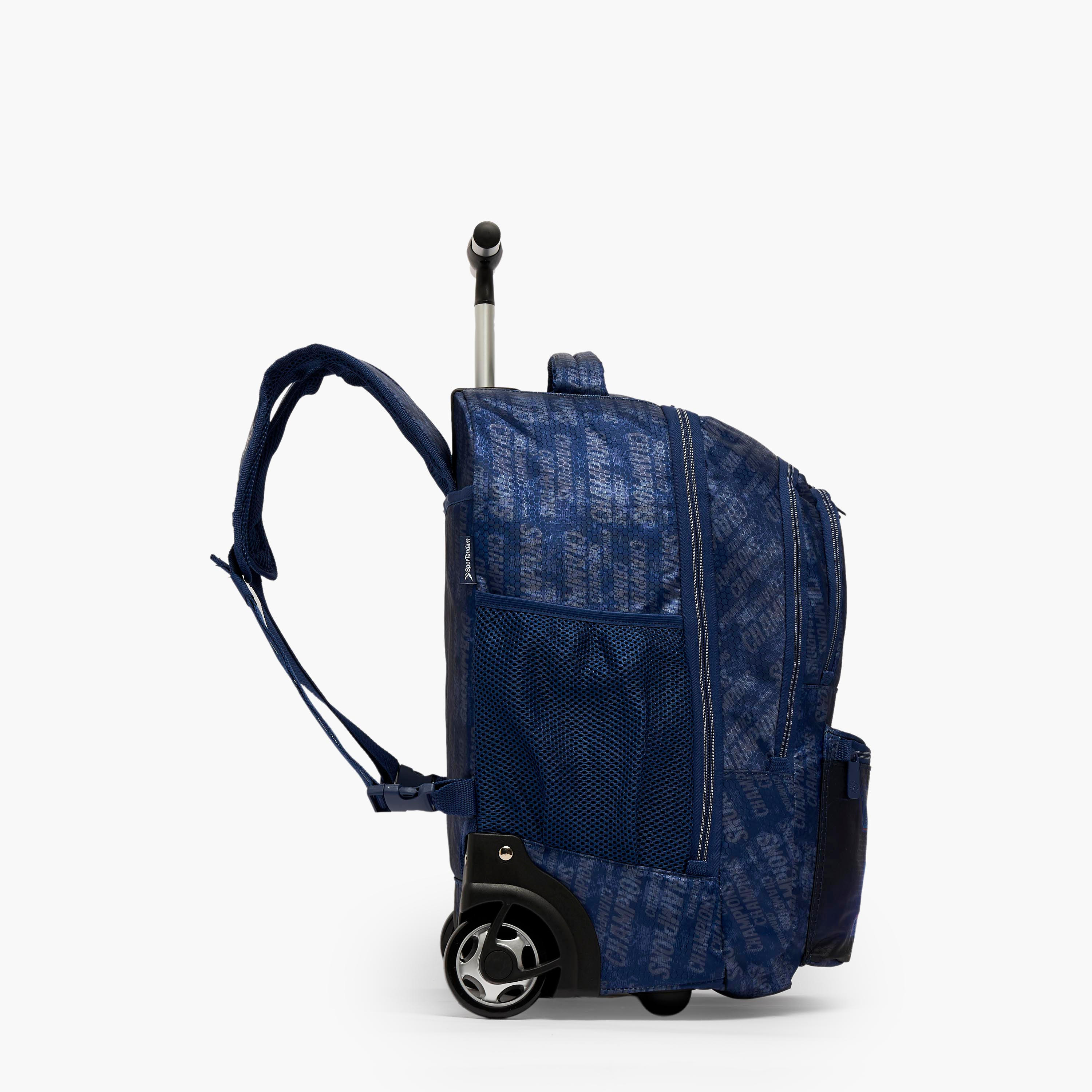 Champions League Printed Trolley Backpack for Boys 8-13 Years with Adjustable Straps - 20 inches-school-bagsandbackpacks-trolleybags-image-10