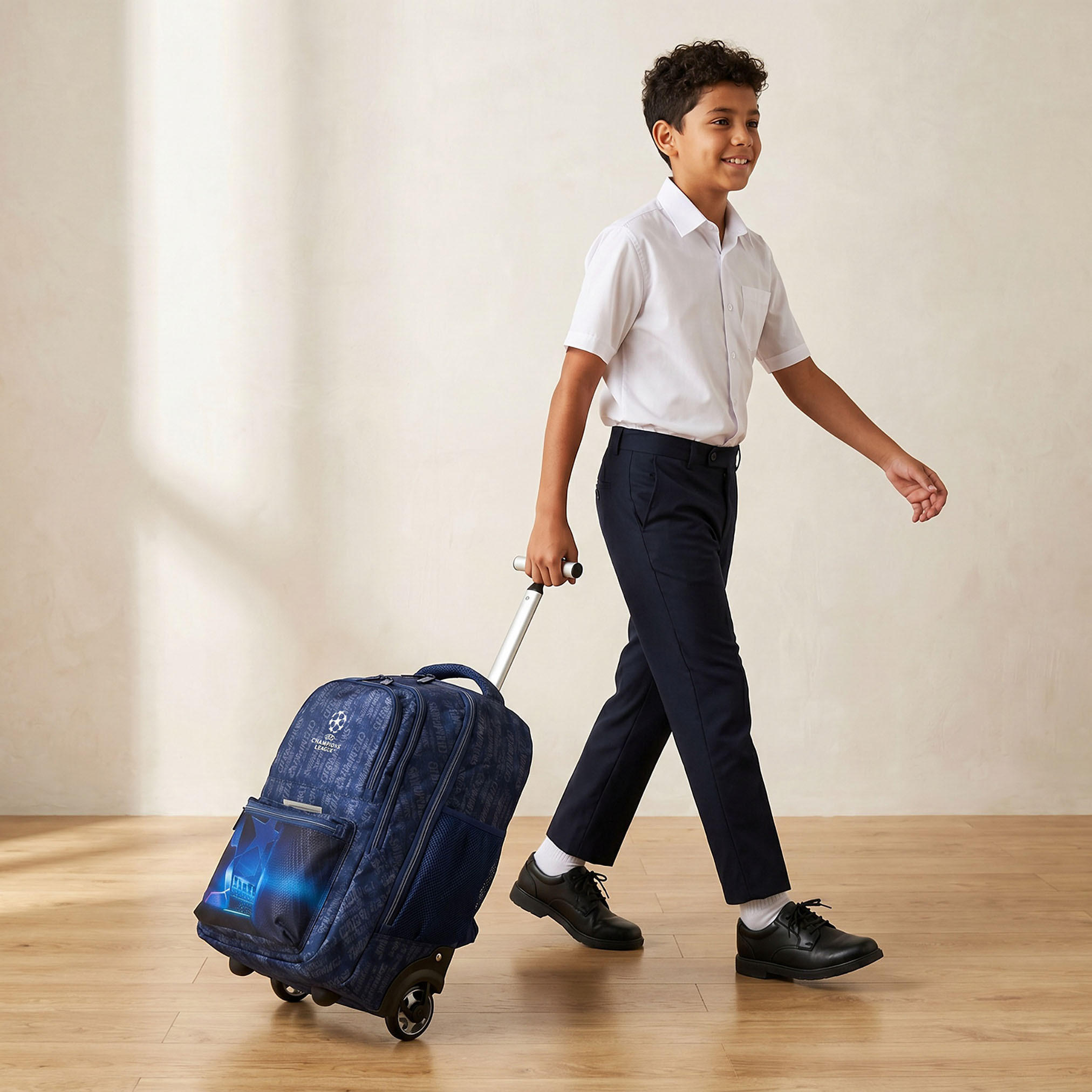 Champions League Printed Trolley Backpack for Boys 8-13 Years with Adjustable Straps - 20 inches-school-bagsandbackpacks-trolleybags-image-3
