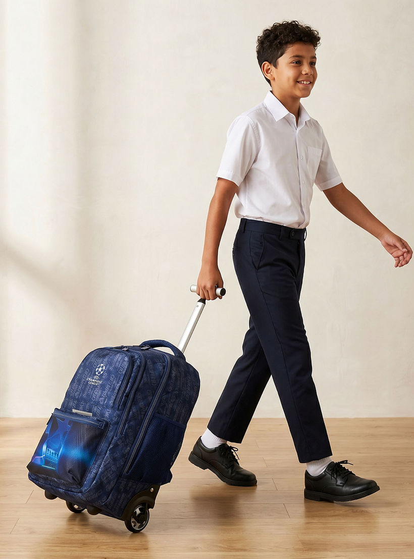 Champions League Printed Trolley Backpack for Boys 8-13 Years with Adjustable Straps - 20 inches-school-bagsandbackpacks-trolleybags-image-3
