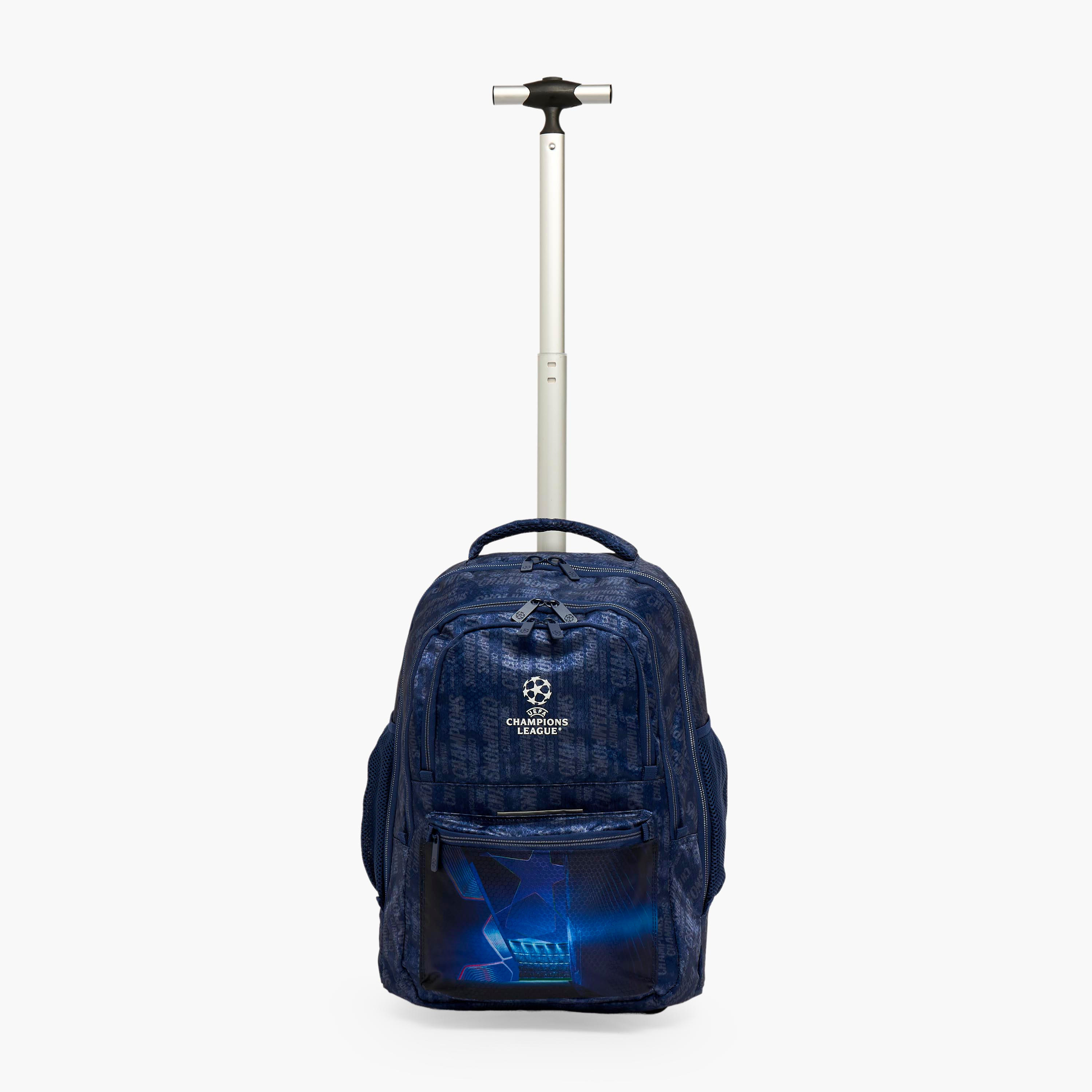Champions League Printed Trolley Backpack for Boys 8-13 Years with Adjustable Straps - 20 inches-school-bagsandbackpacks-trolleybags-image-4