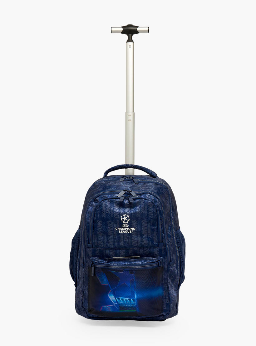Champions League Printed Trolley Backpack for Boys 8-13 Years with Adjustable Straps - 20 inches-school-bagsandbackpacks-trolleybags-image-4