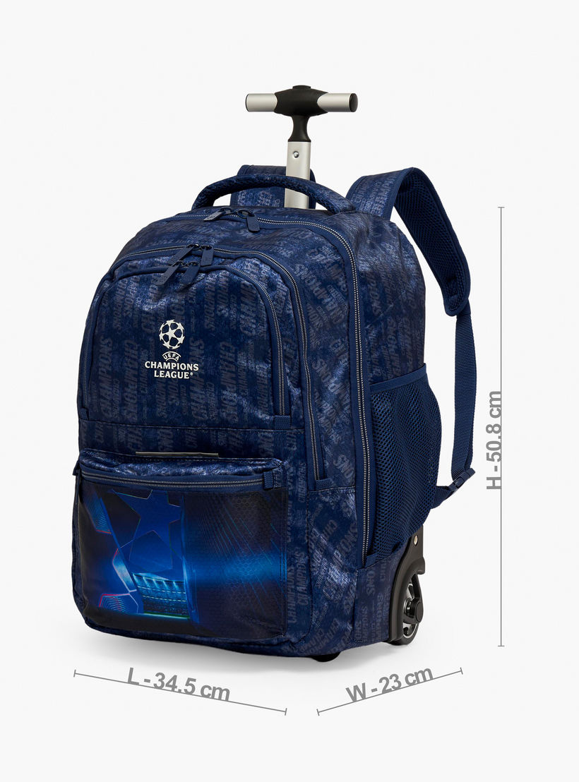 Champions League Printed Trolley Backpack for Boys 8-13 Years with Adjustable Straps - 20 inches-school-bagsandbackpacks-trolleybags-image-9