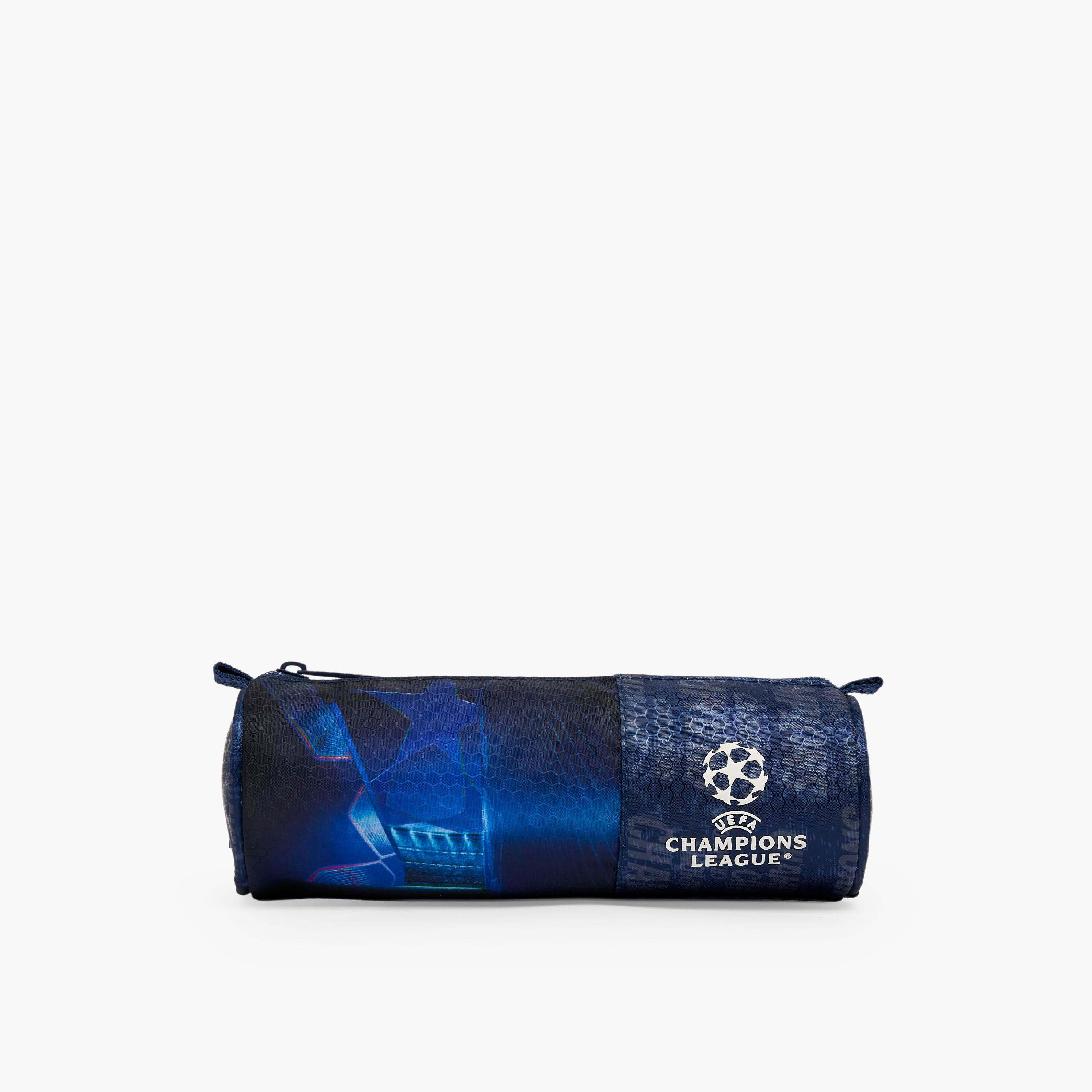 Champions League Printed Pencil Pouch with Zip Closure-school-stationery-pencilcases-image-1