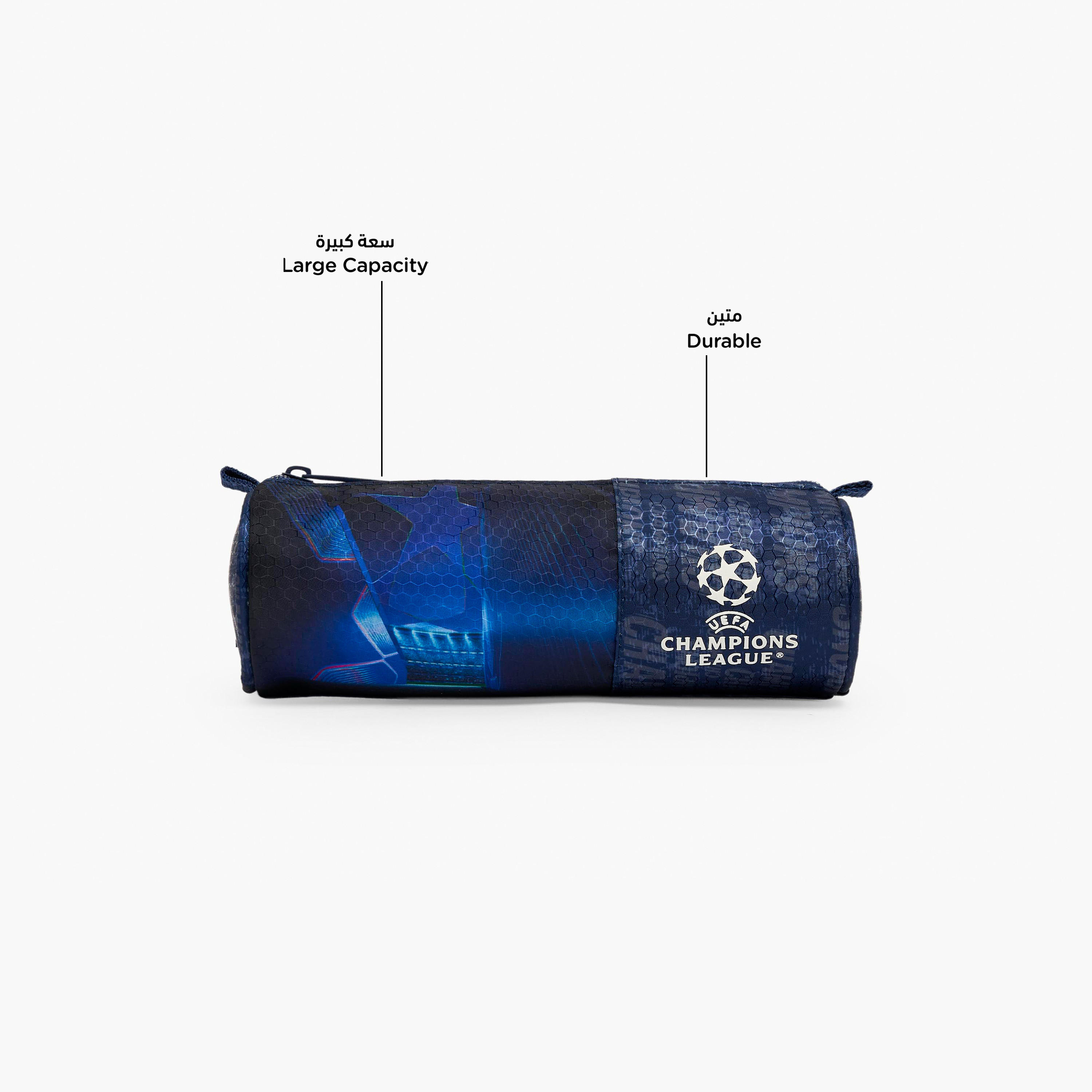 Champions League Printed Pencil Pouch with Zip Closure-school-stationery-pencilcases-image-2