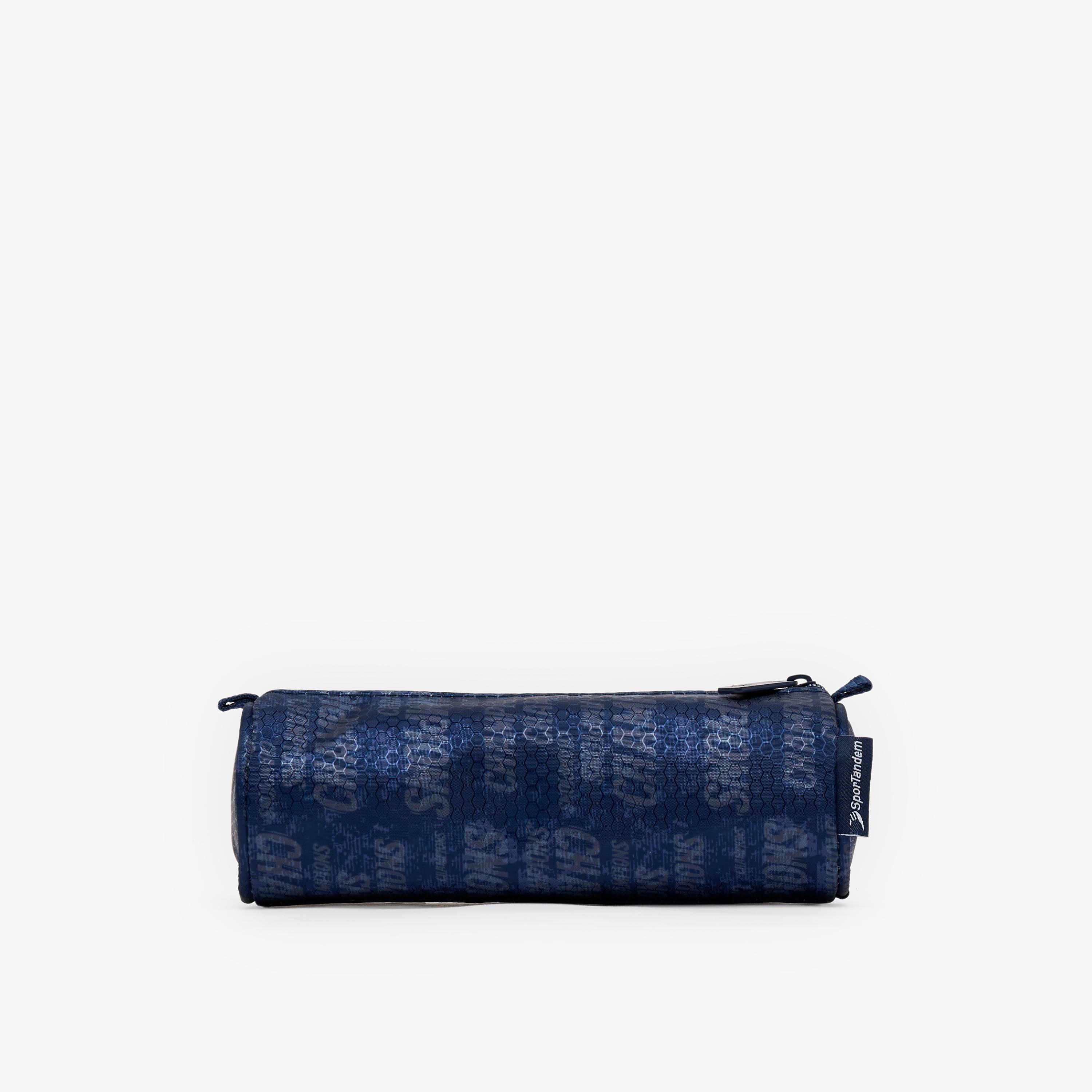 Champions League Printed Pencil Pouch with Zip Closure-school-stationery-pencilcases-image-4