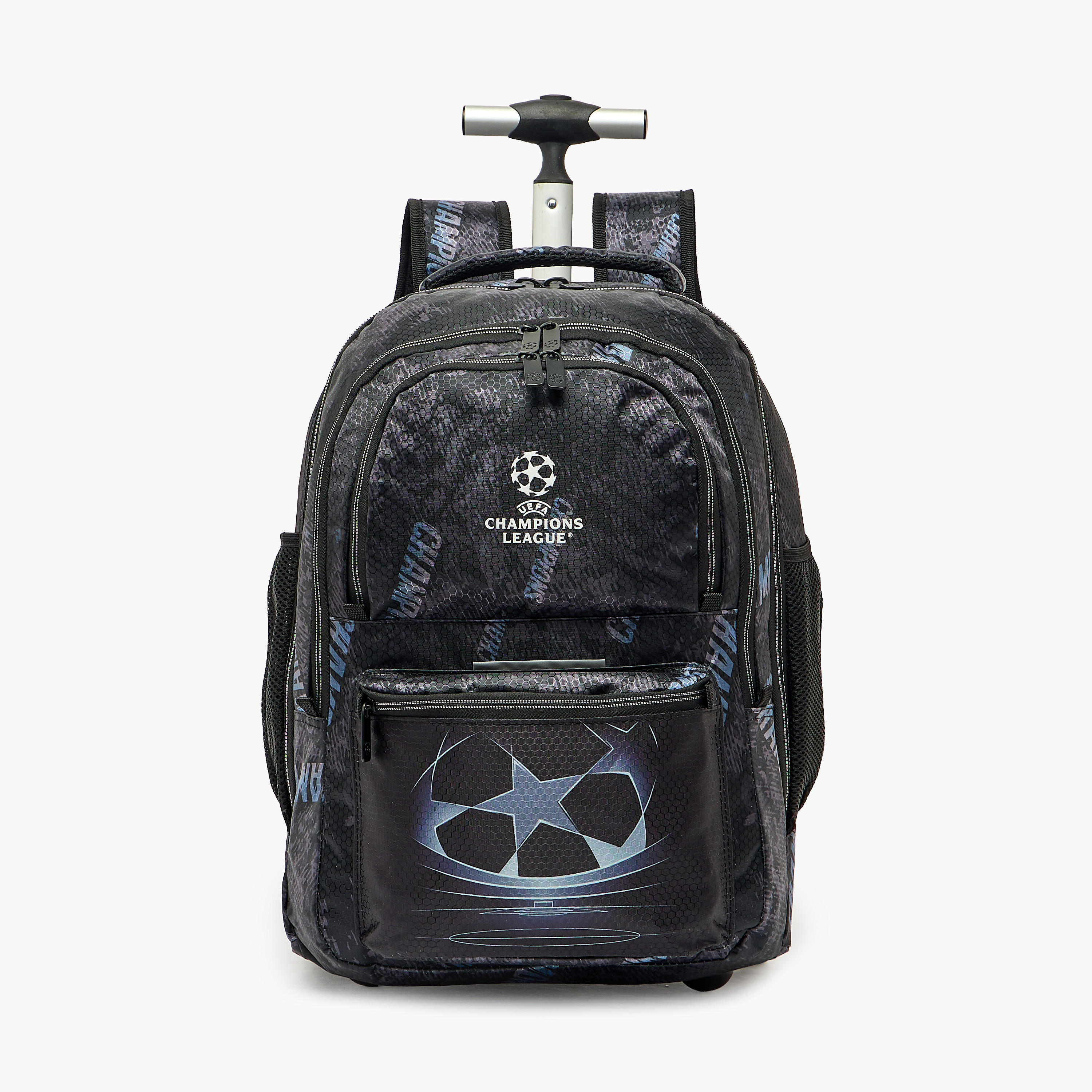 Champions League Printed Trolley Backpack for Boys 8-13 Years with Retractable Handle - 20 inches-school-bagsandbackpacks-trolleybags-image-1