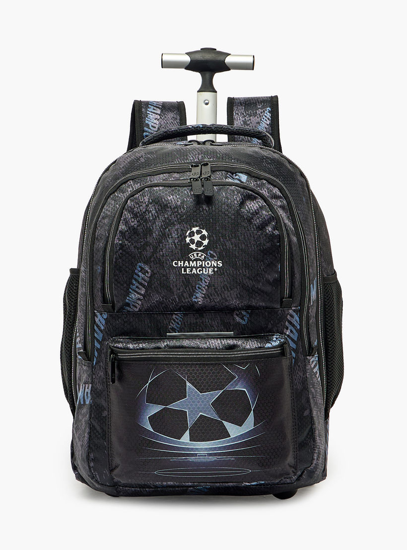 Champions League Printed Trolley Backpack for Boys 8-13 Years with Retractable Handle - 20 inches-school-bagsandbackpacks-trolleybags-image-1