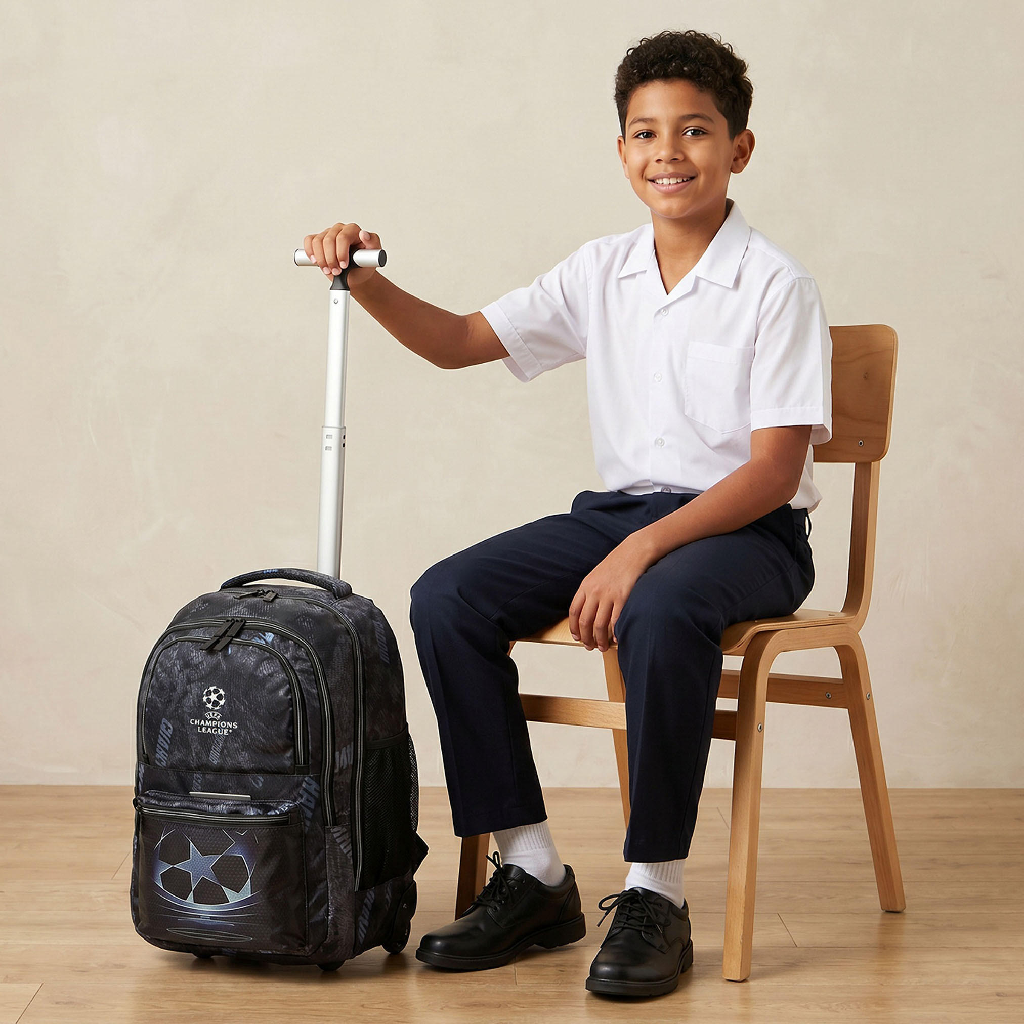 Champions League Printed Trolley Backpack for Boys 8-13 Years with Retractable Handle - 20 inches-school-bagsandbackpacks-trolleybags-image-3