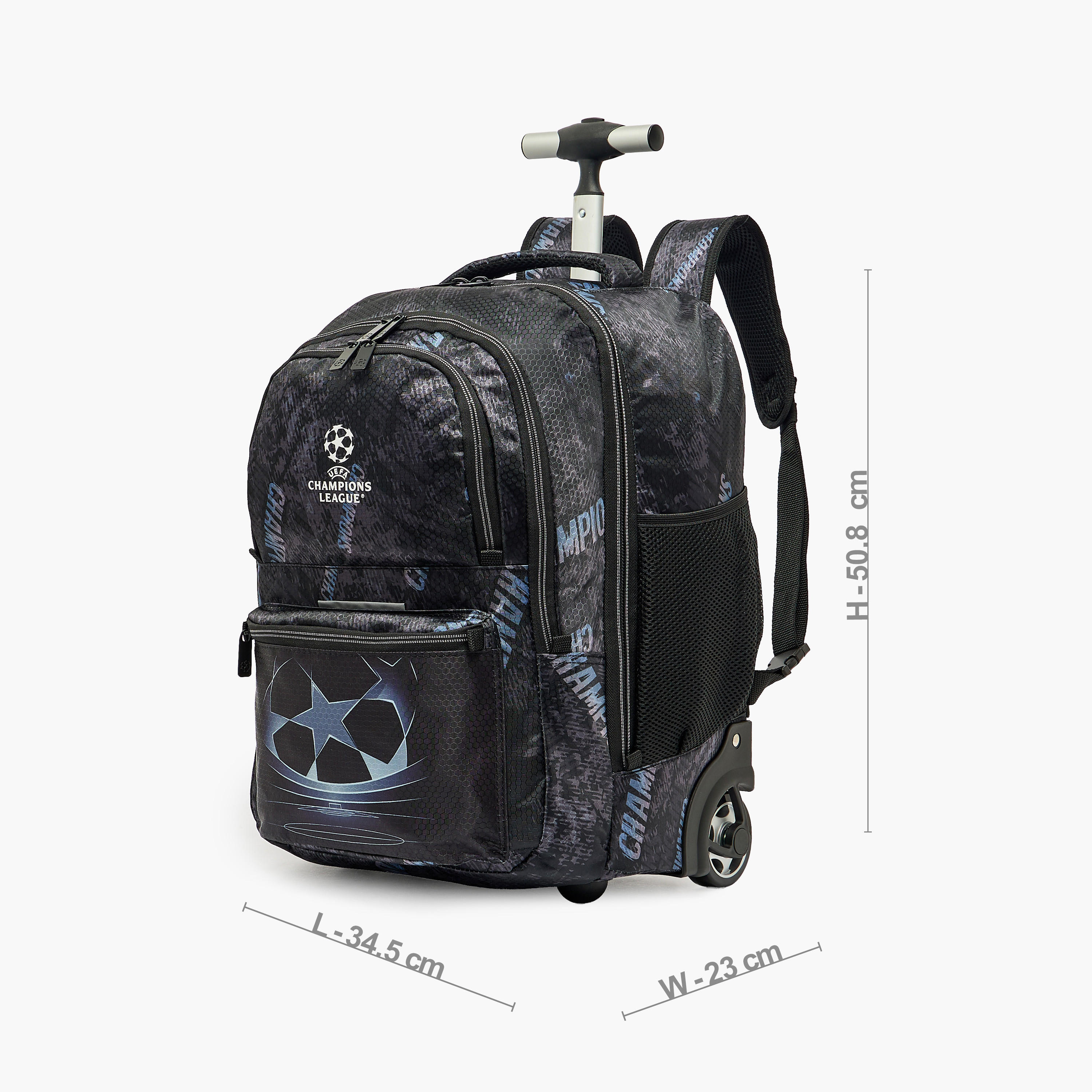 Champions League Printed Trolley Backpack for Boys 8-13 Years with Retractable Handle - 20 inches-school-bagsandbackpacks-trolleybags-image-8