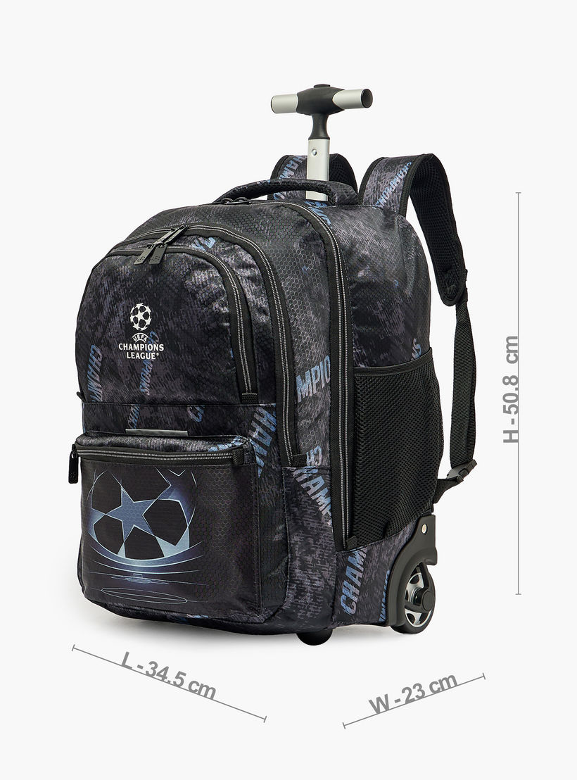 Champions League Printed Trolley Backpack for Boys 8-13 Years with Retractable Handle - 20 inches-school-bagsandbackpacks-trolleybags-image-8