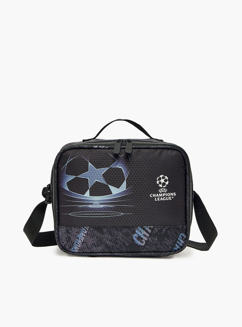 Champions League Football Print Lunch Bag for Boys 8-13 Years with Insulation-school-lunchessentials-lunchbags-image-1