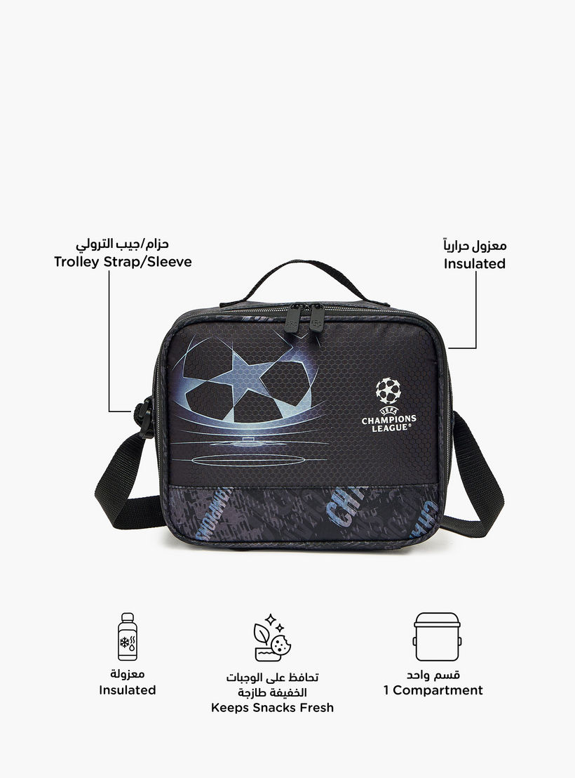 Champions League Football Print Lunch Bag for Boys 8-13 Years with Insulation-school-lunchessentials-lunchbags-image-2