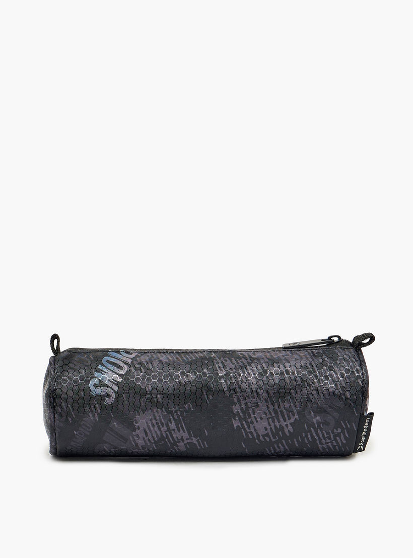Champions League Football Print Pencil Pouch with Zip Closure-school-stationery-pencilcases-image-3