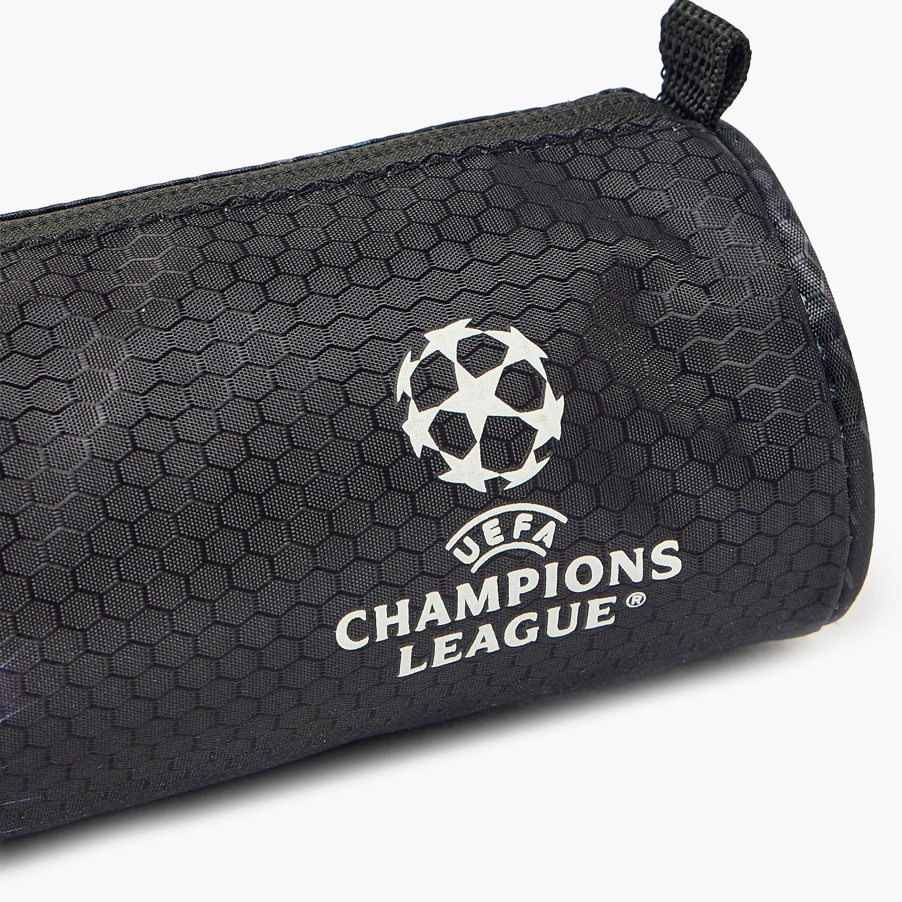 Champions League Football Print Pencil Pouch with Zip Closure-school-stationery-pencilcases-image-5