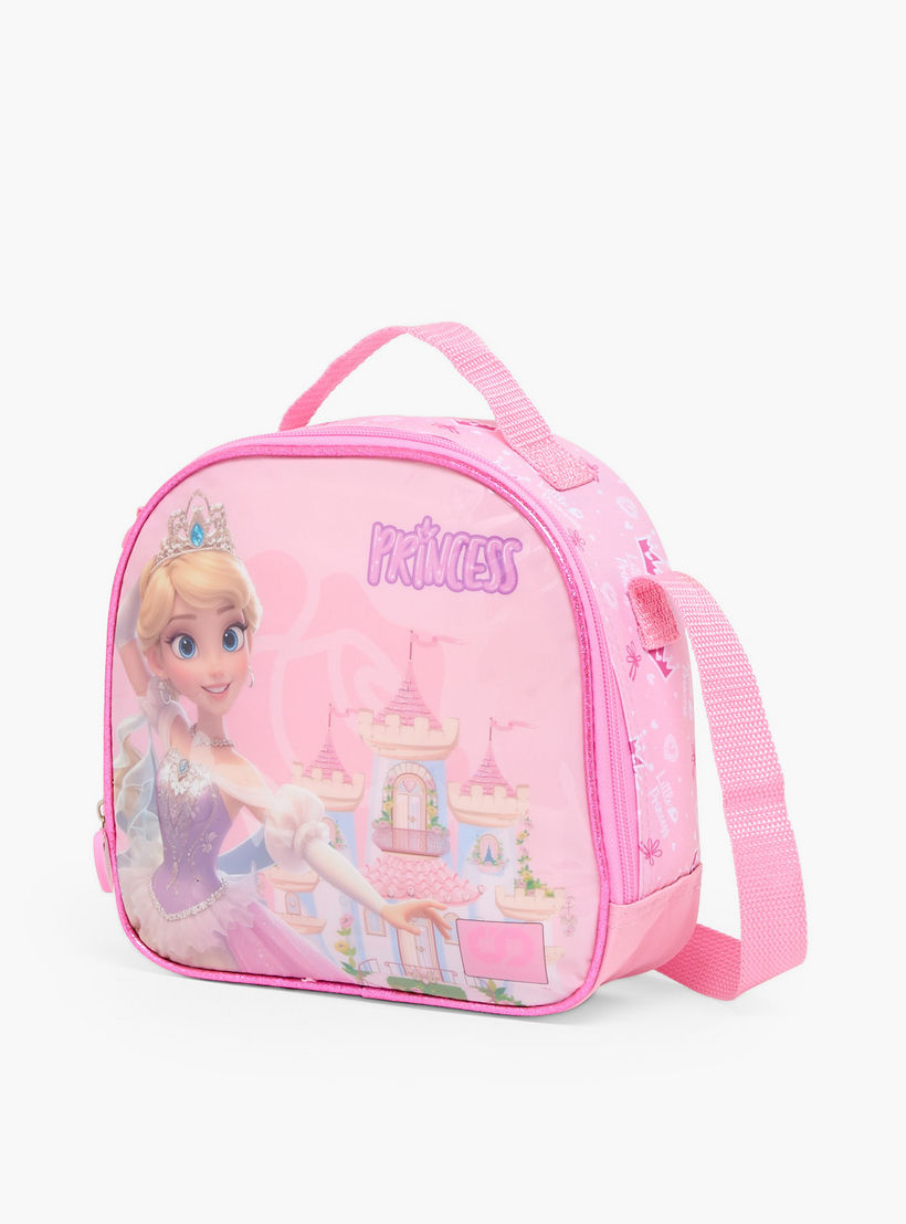 طقم شنطة ظهر بتصميم أميرة 5 قطع مع شنطة غداء للبنات 5 - 8 سنوات من سامي ستوديو - 16 بوصة-school-bagsandbackpacks-backpacks-image-11