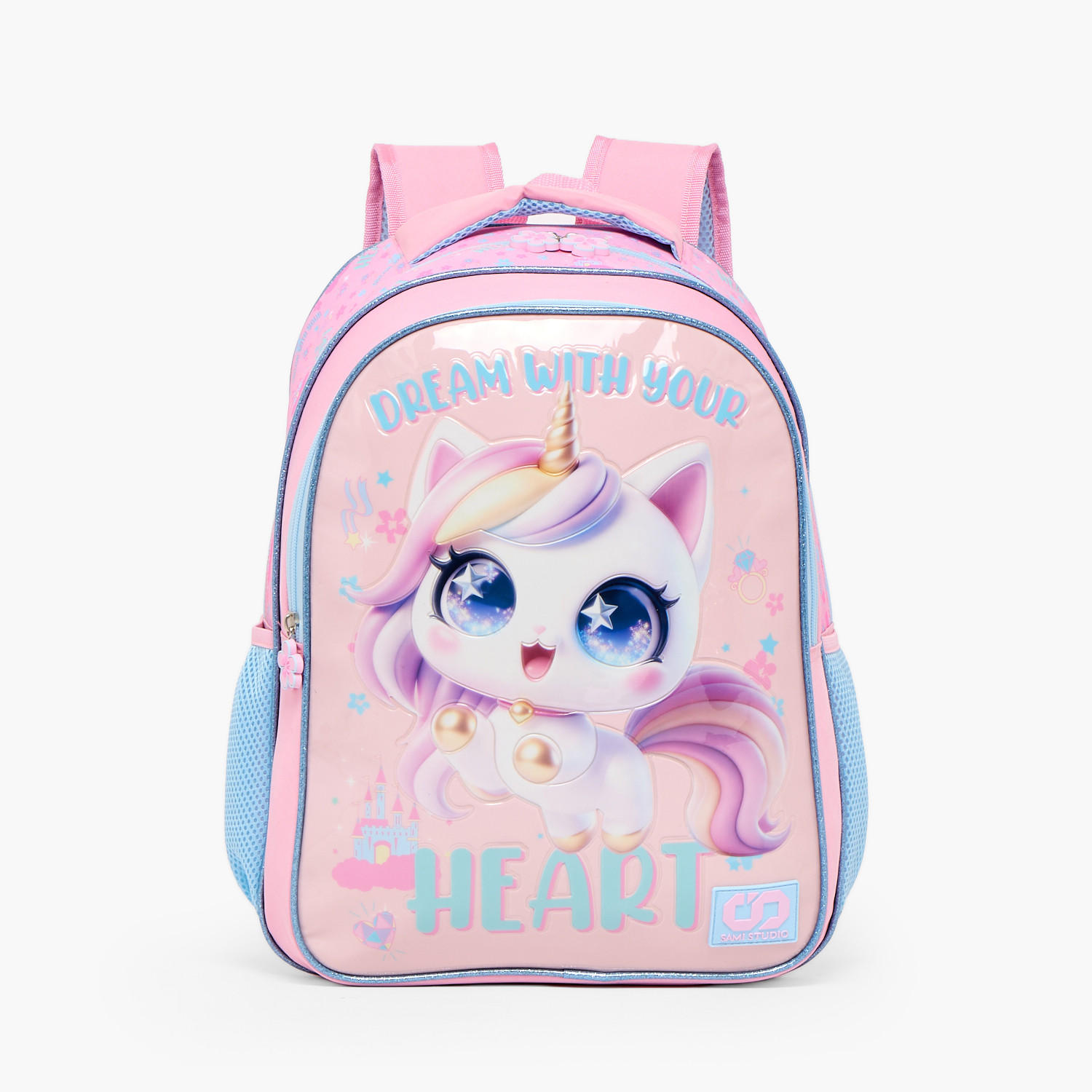 SAMI STUDIO Unicorn Print 5-Piece School Backpack Set for Girls 5-8 Years with Lunch Bag - 16 inches-school-bagsandbackpacks-backpacks-image-4