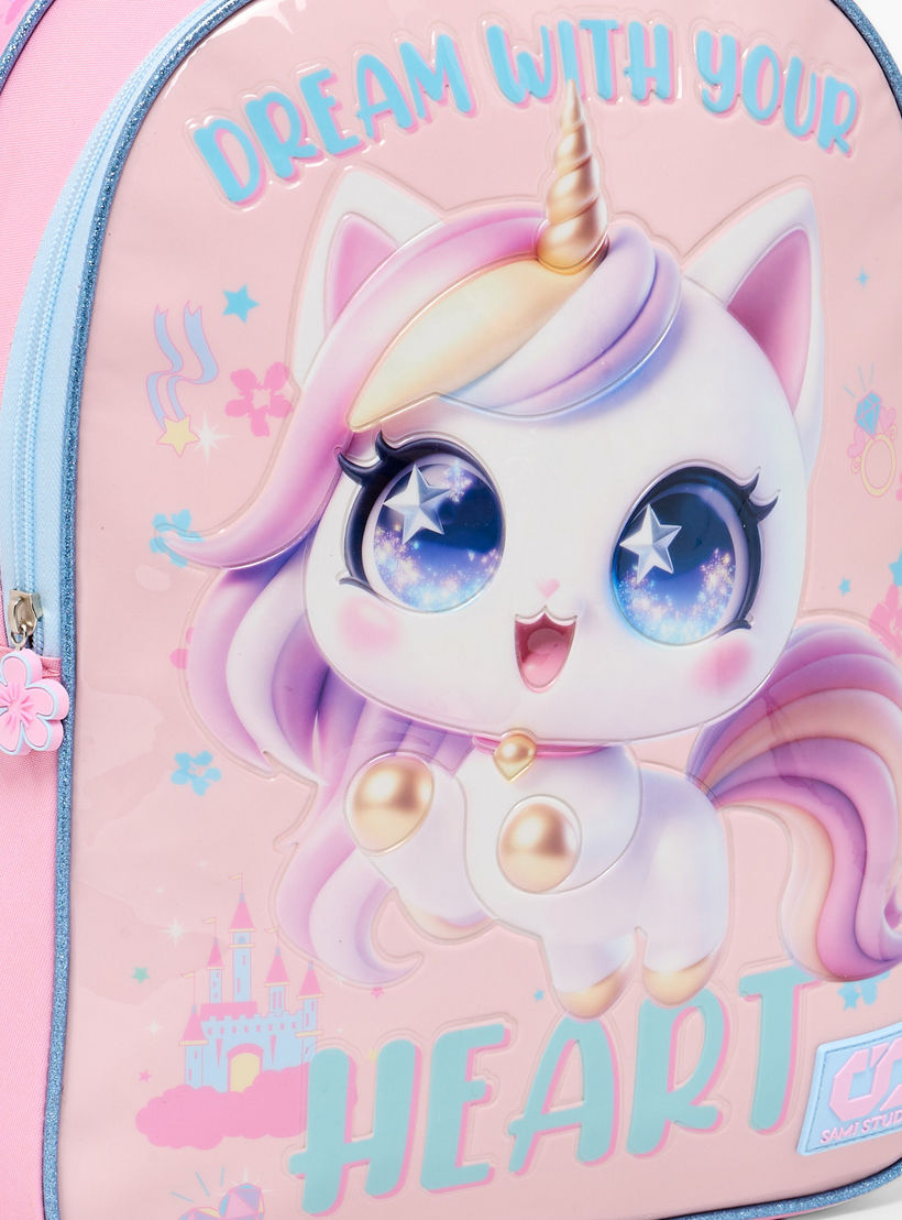 SAMI STUDIO Unicorn Print 5-Piece School Backpack Set for Girls 5-8 Years with Lunch Bag - 16 inches-school-bagsandbackpacks-backpacks-image-5