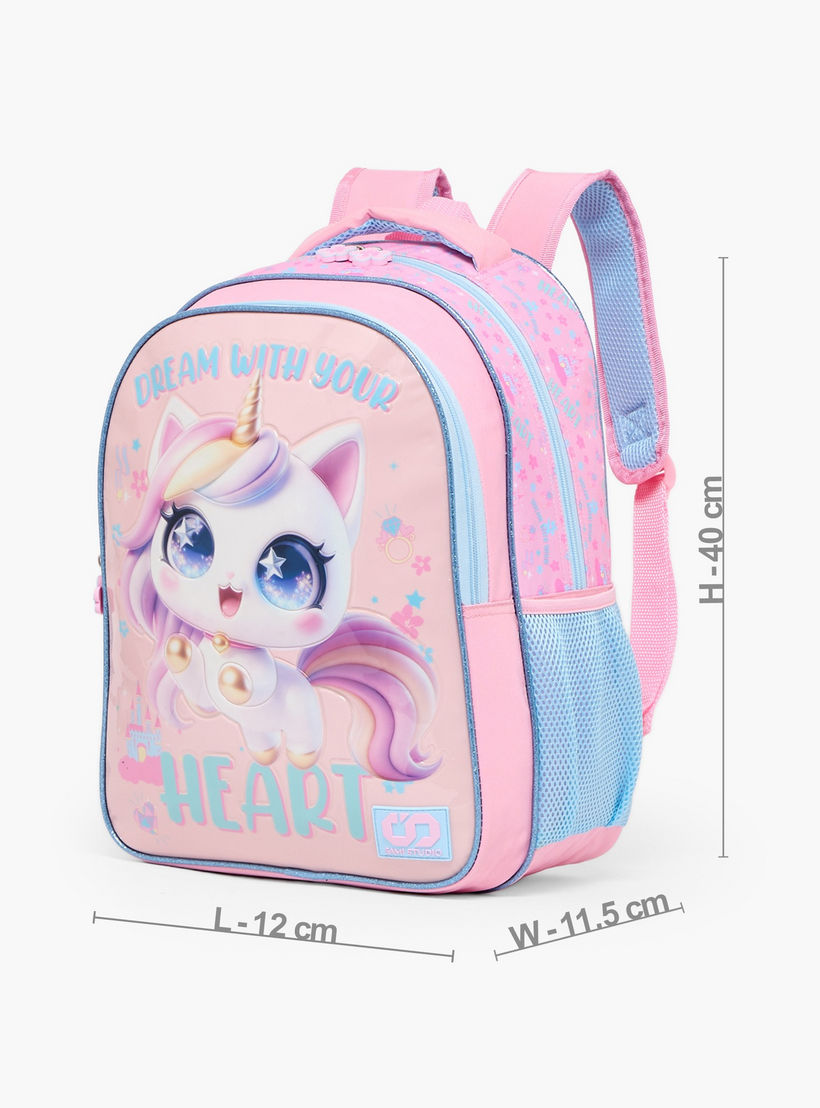 SAMI STUDIO Unicorn Print 5-Piece School Backpack Set for Girls 5-8 Years with Lunch Bag - 16 inches-school-bagsandbackpacks-backpacks-image-8