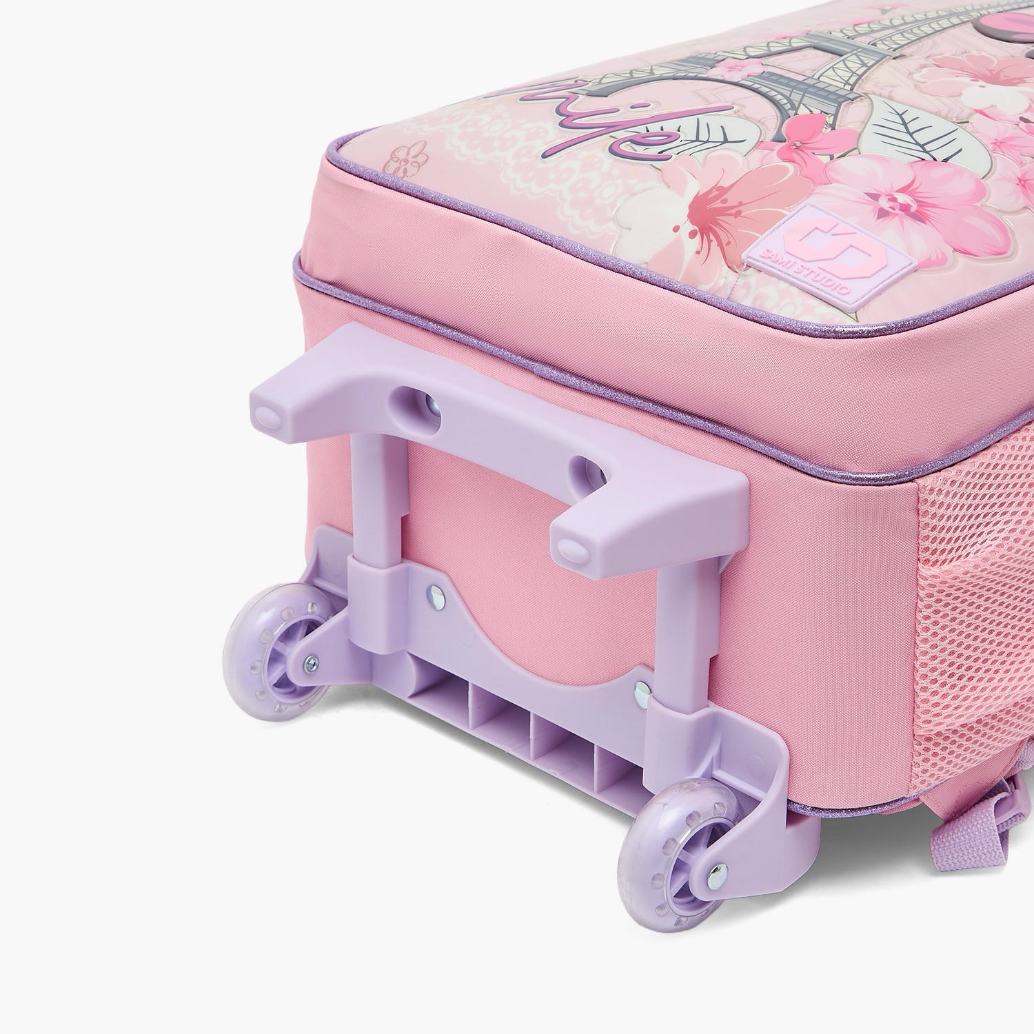 SAMI STUDIO Paris Print 5-Piece School Trolley Bag Set for Girls 5-8 Years with Lunch Box -16 inches-school-bagsandbackpacks-trolleybags-image-13