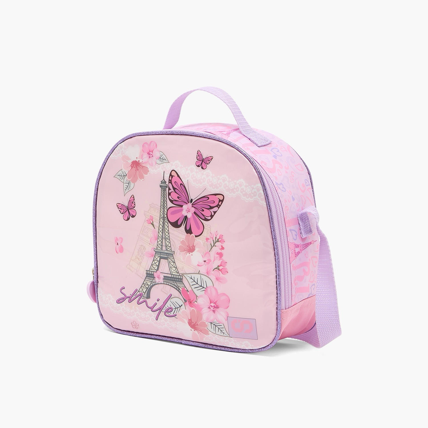 SAMI STUDIO Paris Print 5-Piece School Trolley Bag Set for Girls 5-8 Years with Lunch Box -16 inches-school-bagsandbackpacks-trolleybags-image-14