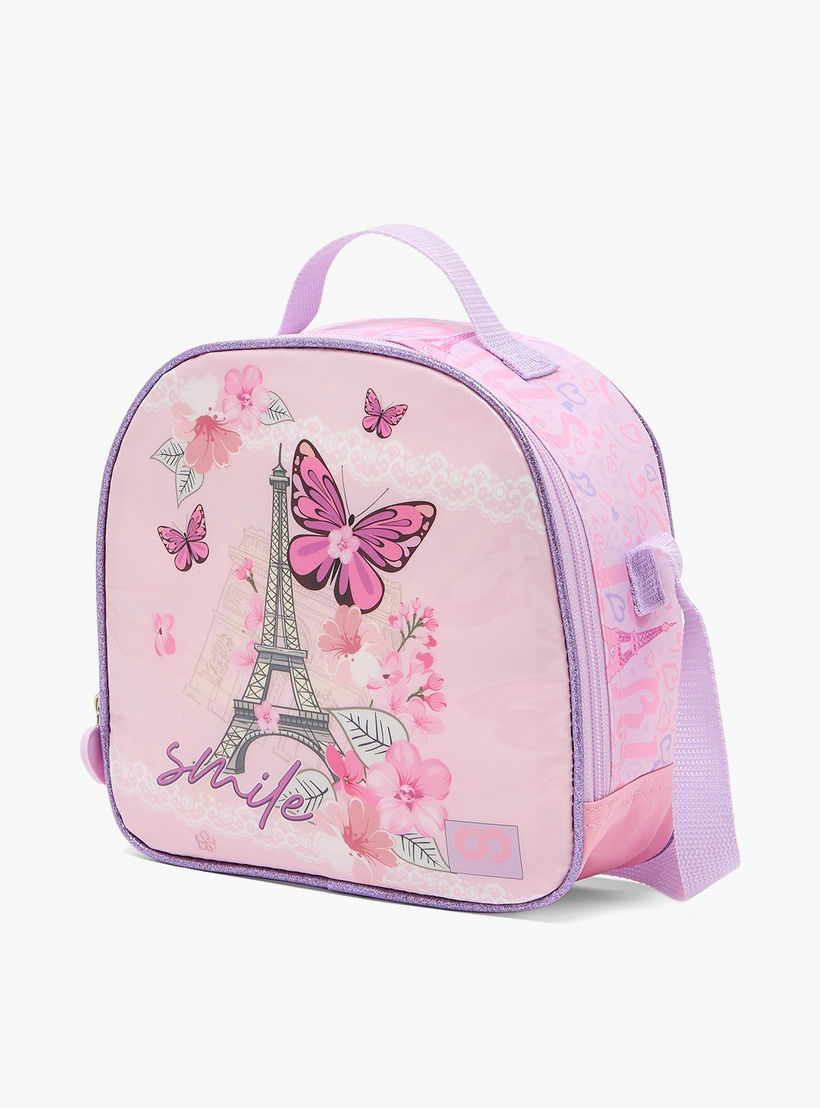 SAMI STUDIO Paris Print 5-Piece School Trolley Bag Set for Girls 5-8 Years with Lunch Box -16 inches-school-bagsandbackpacks-trolleybags-image-14