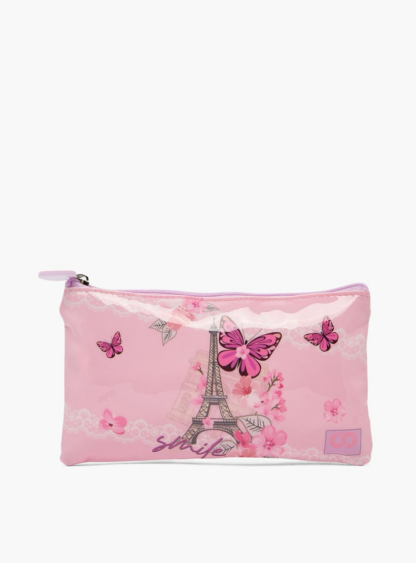 SAMI STUDIO Paris Print 5-Piece School Trolley Bag Set for Girls 5-8 Years with Lunch Box -16 inches-school-bagsandbackpacks-trolleybags-image-19